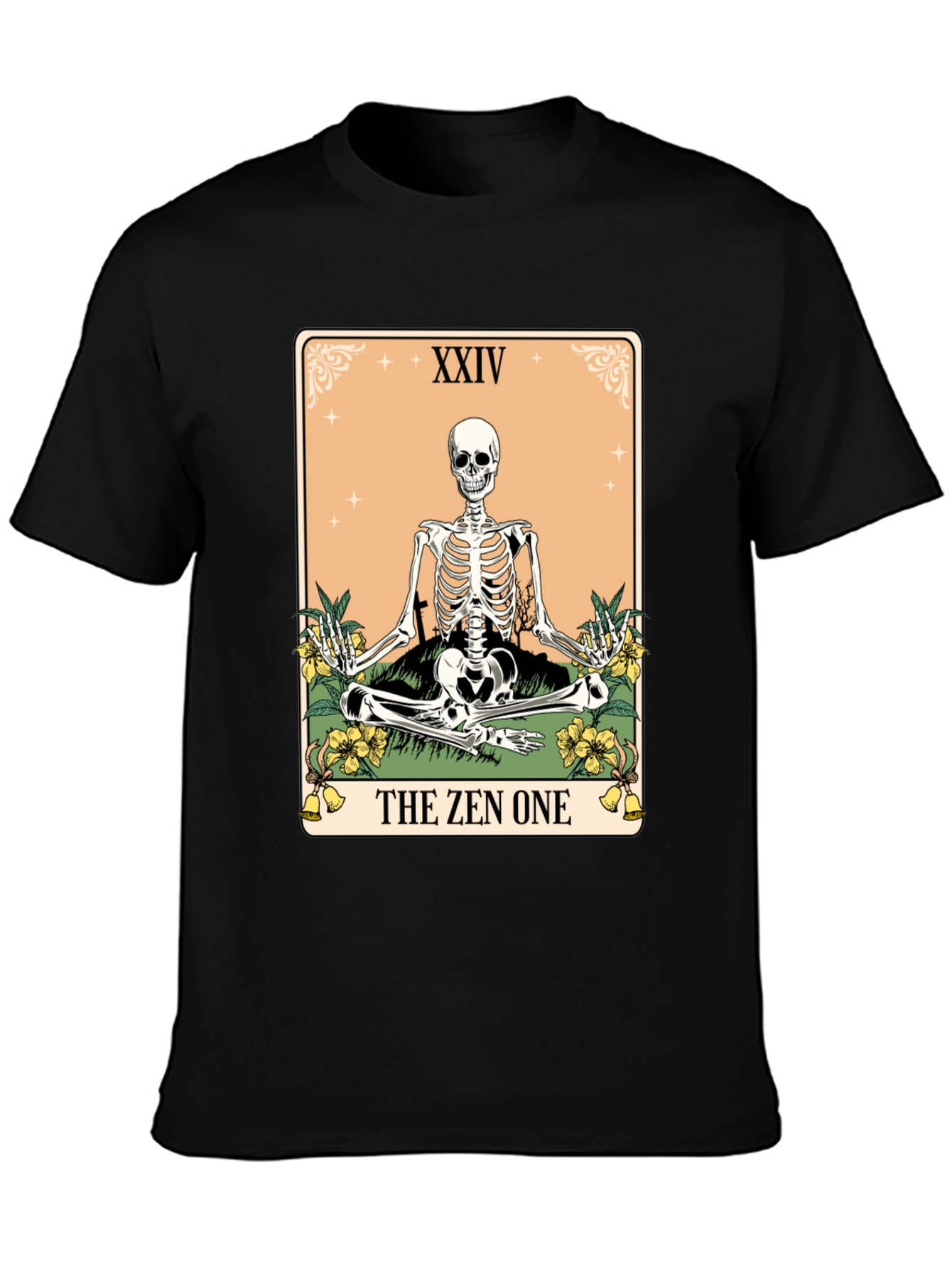 Zen Skeleton Tarot Card T-Shirt
