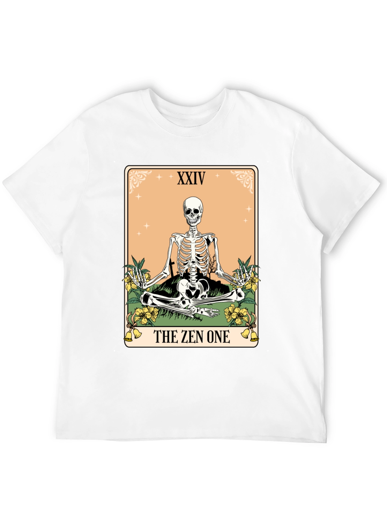 Zen Skeleton Tarot Card T-Shirt