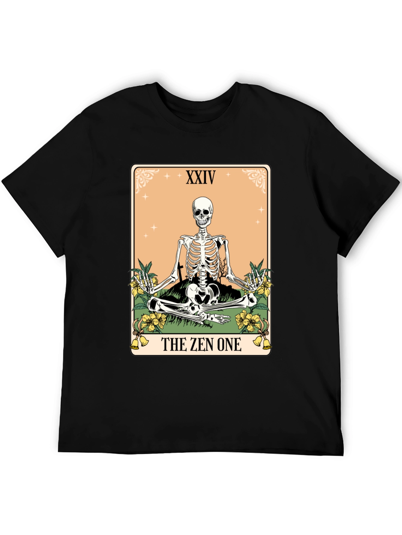 Zen Skeleton Tarot Card T-Shirt
