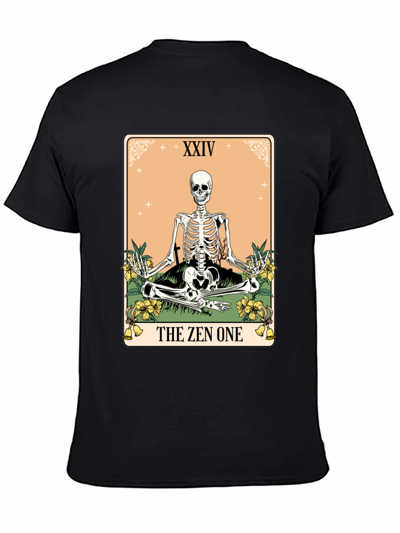 Zen Skeleton Tarot Card T-Shirt