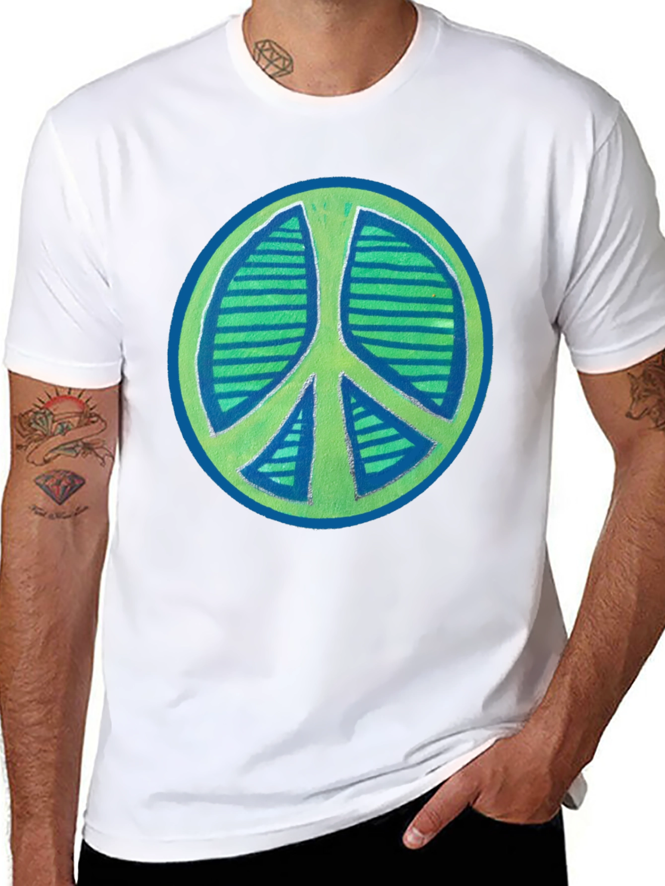 Peace Sign Graphic Tee - Retro Style