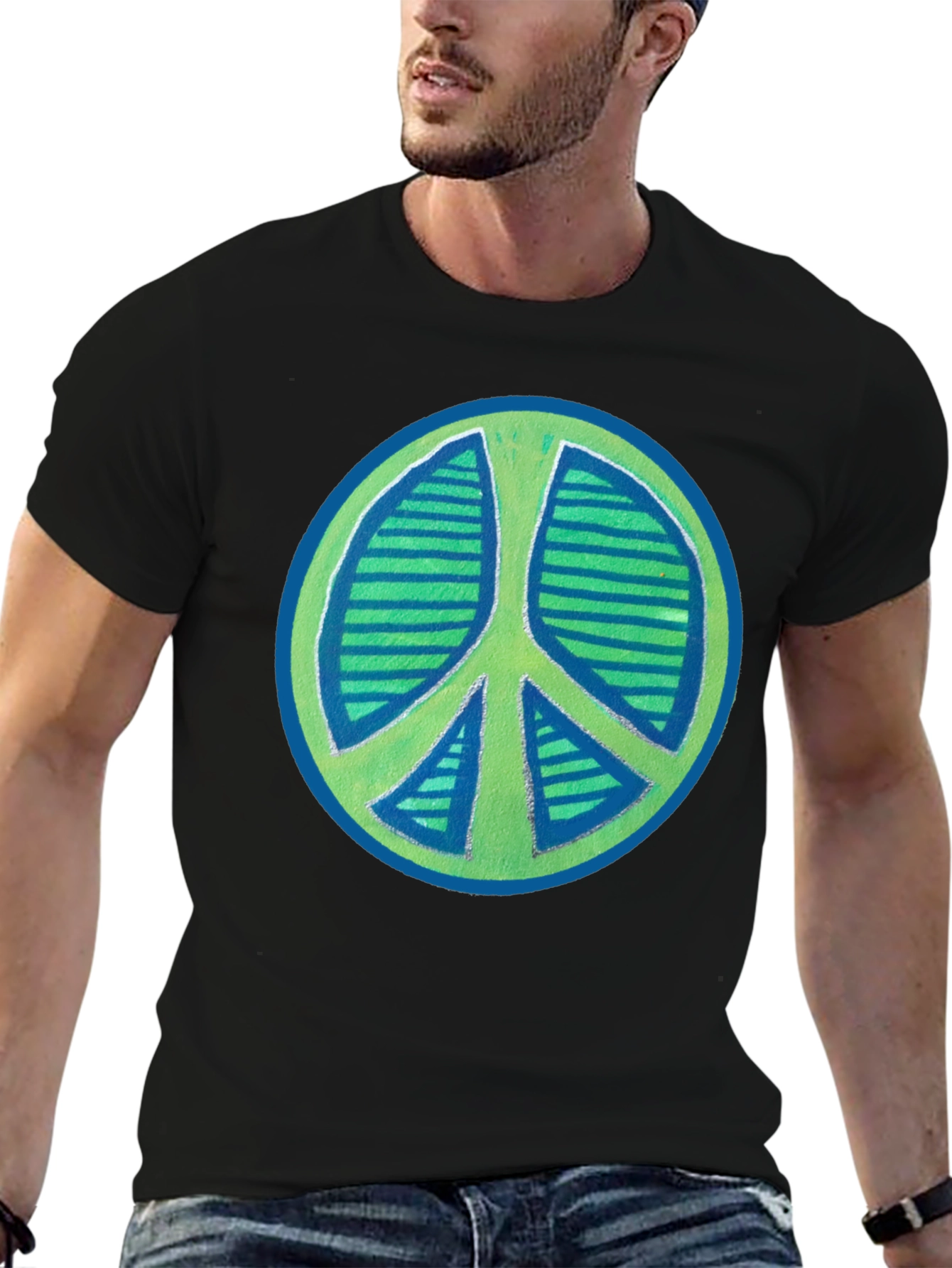Peace Sign Graphic Tee - Retro Style