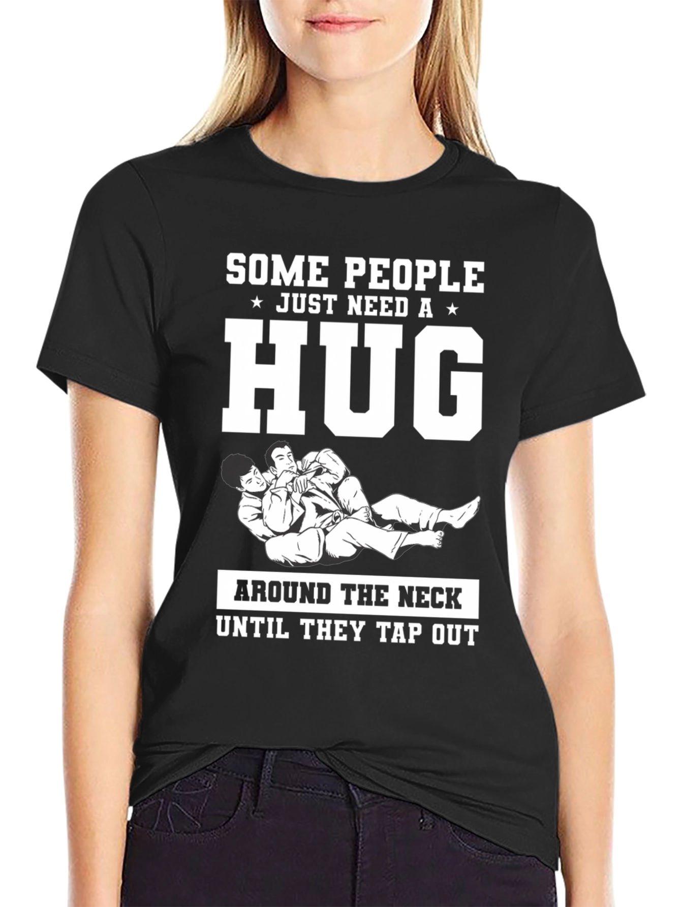 Funny Jiu Jitsu T-Shirt: Some People Need a Hug