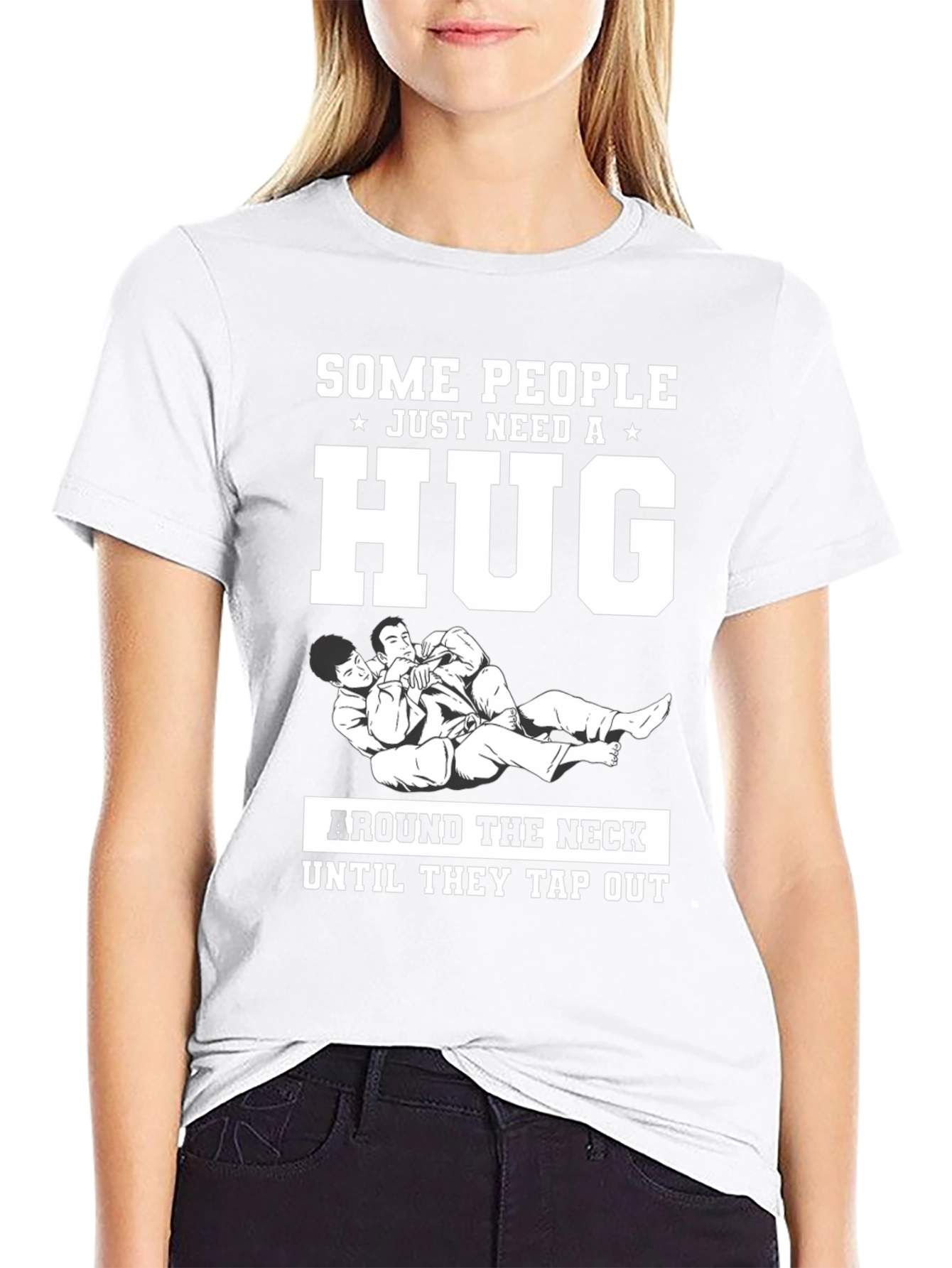Funny Jiu Jitsu T-Shirt: Some People Need a Hug