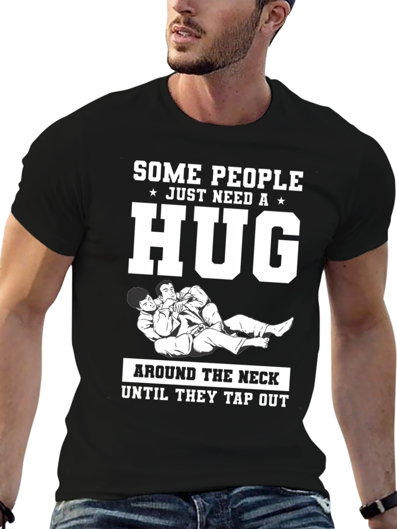 Funny Jiu Jitsu T-Shirt: Some People Need a Hug