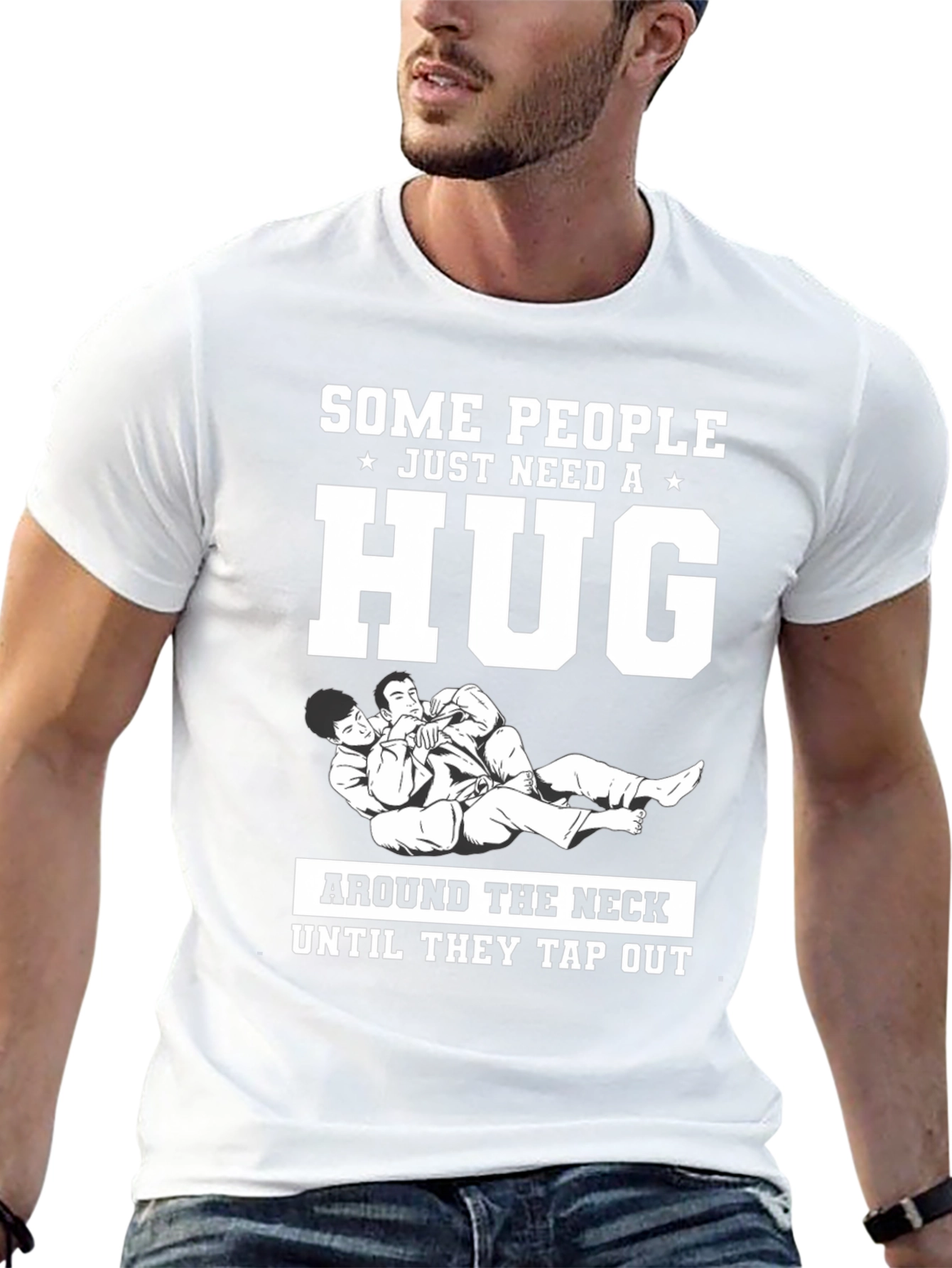 Funny Jiu Jitsu T-Shirt: Some People Need a Hug