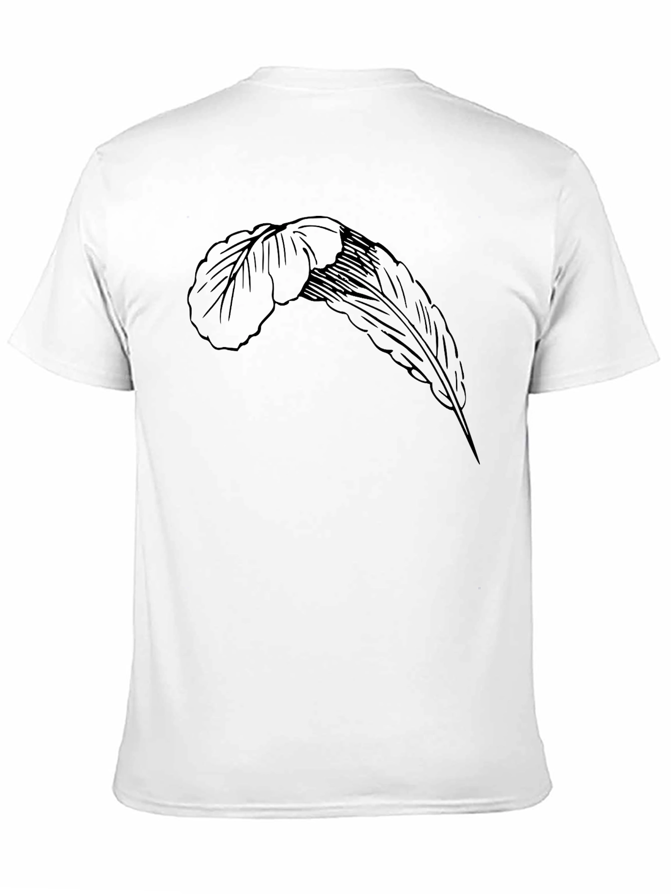 Feather Graphic Black T-Shirt - Casual Menswear