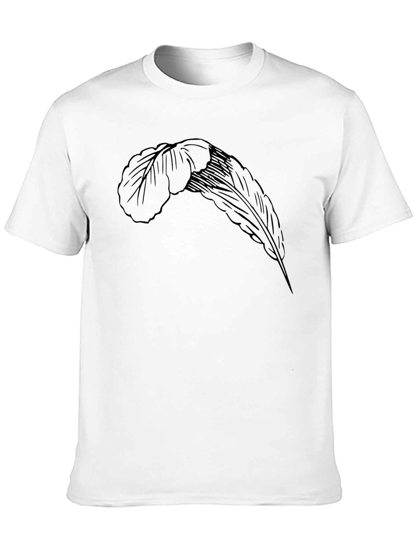 Feather Graphic Black T-Shirt - Casual Menswear