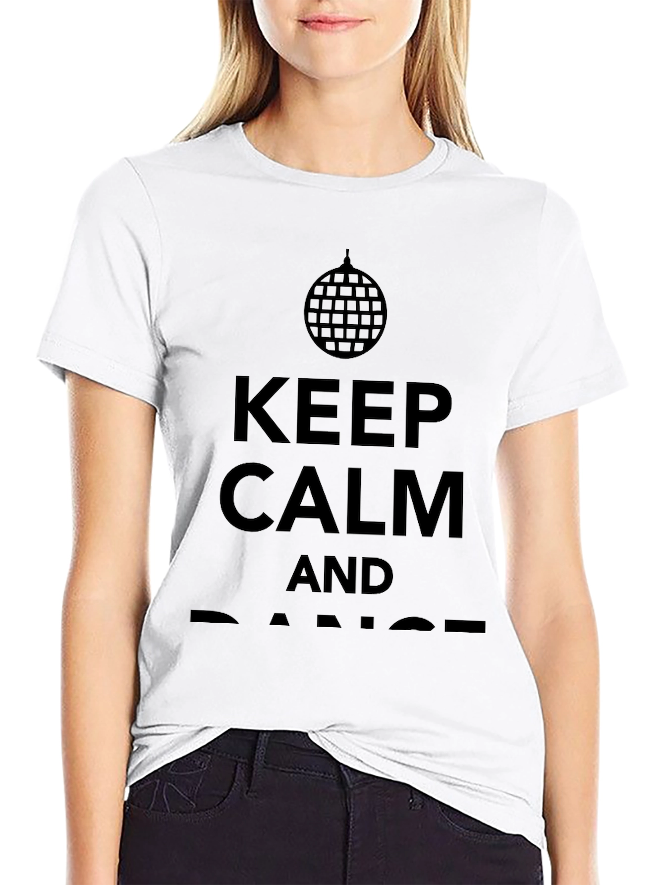 Keep Calm & Dance T-Shirt Disco Ball Graphic