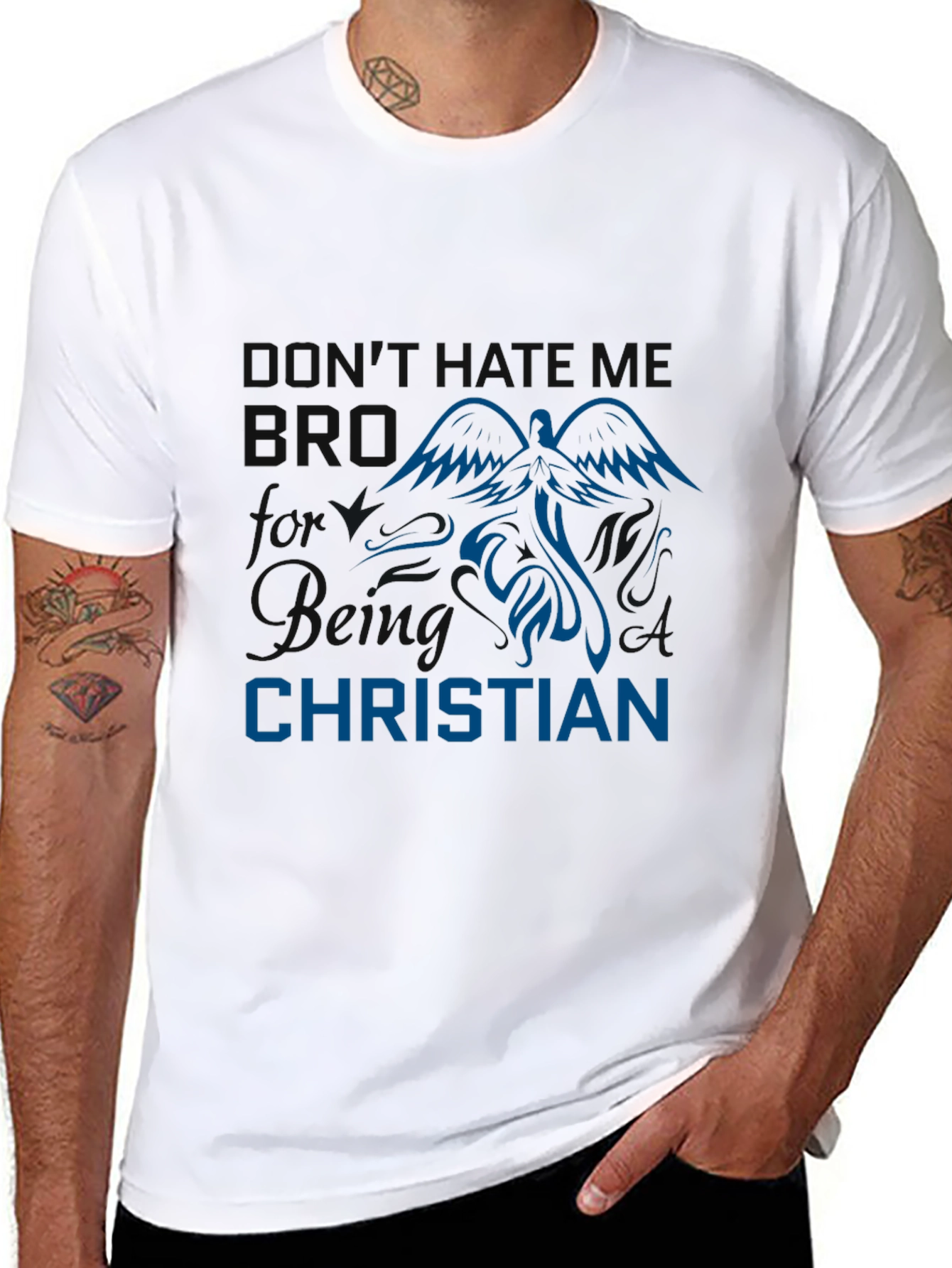 Dont Hate Me Bro Im Christian Black T-Shirt