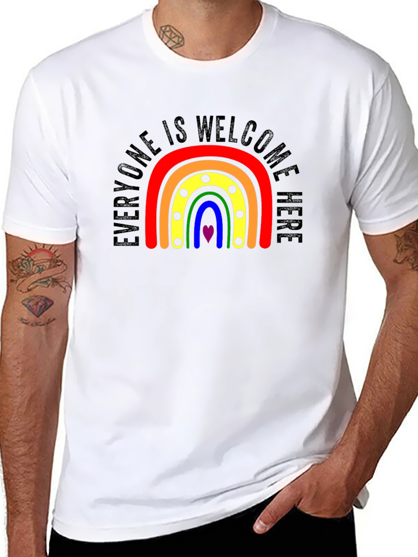 Everyone Welcome Rainbow Pride T-Shirt