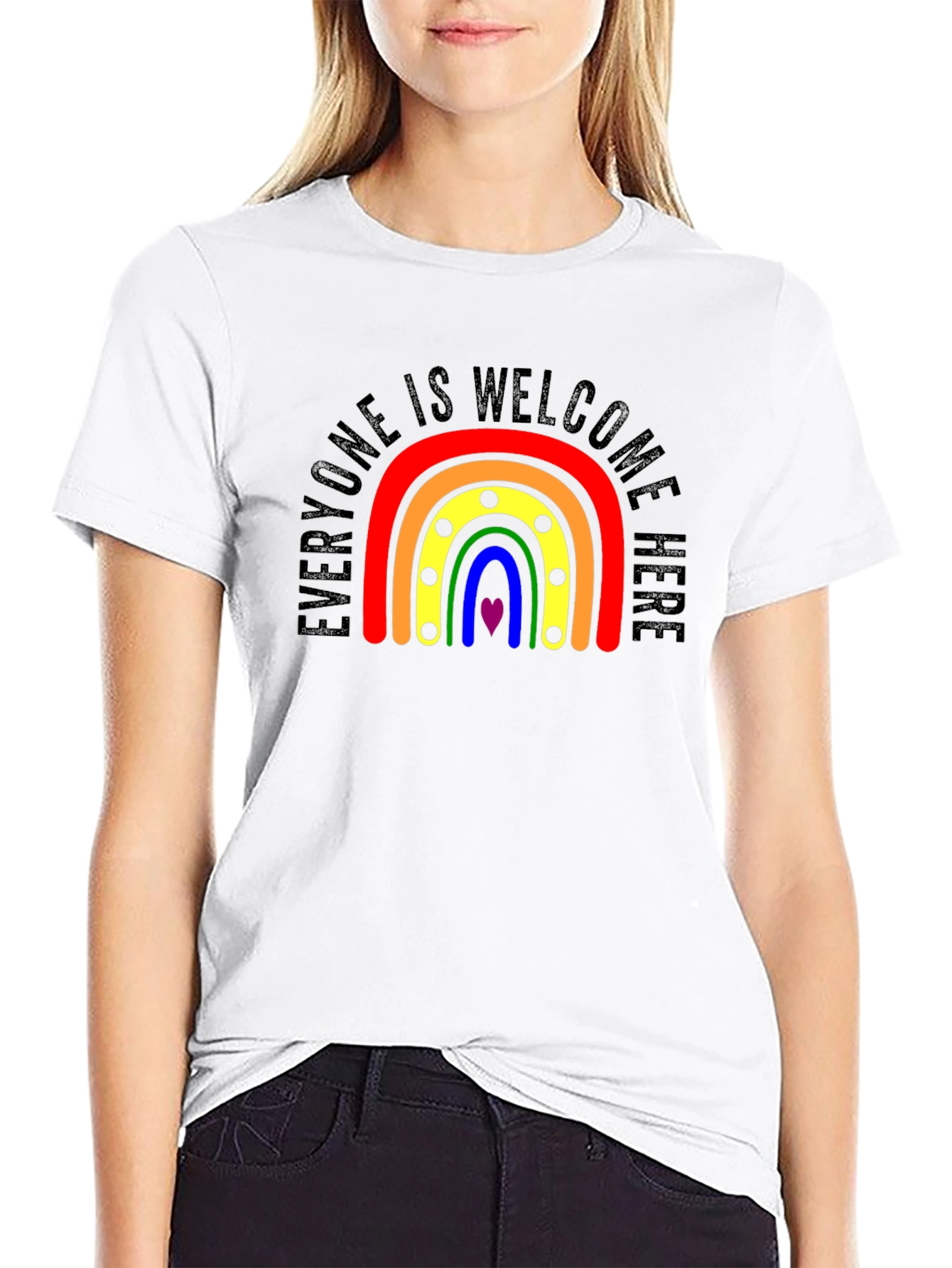 Everyone Welcome Rainbow Pride T-Shirt