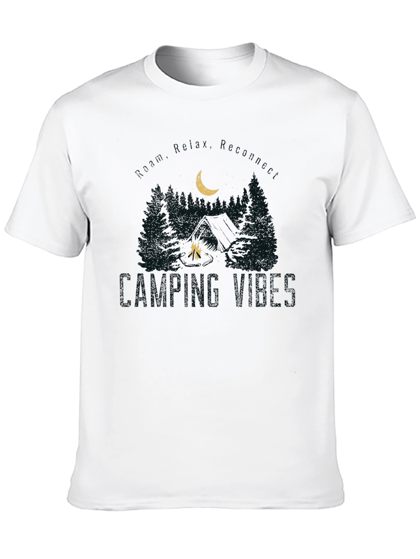 Camping Vibes Graphic Tee - Nature Lover Shirt