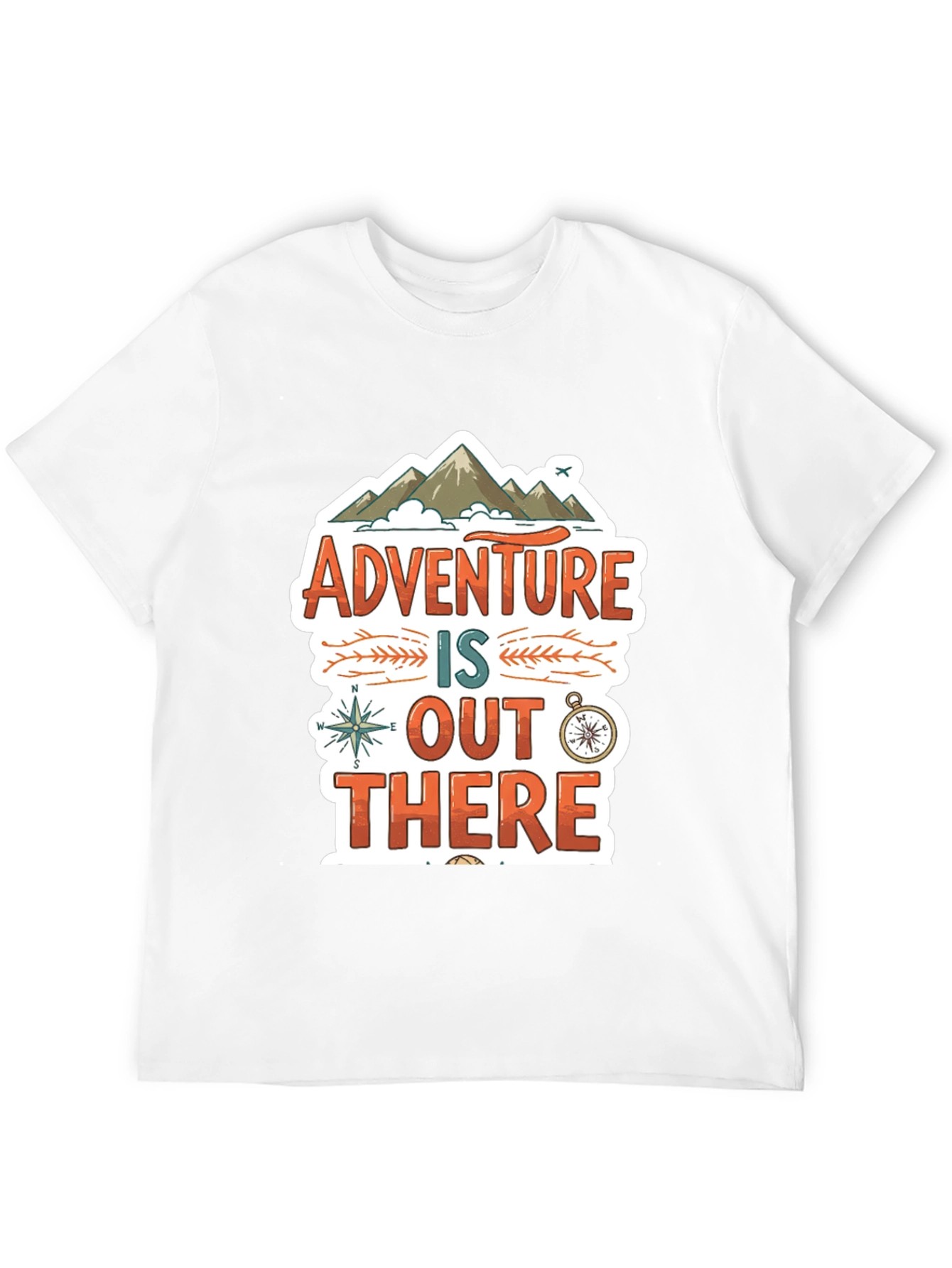 Adventure Awaits Graphic Tee - Black Cotton T-Shirt