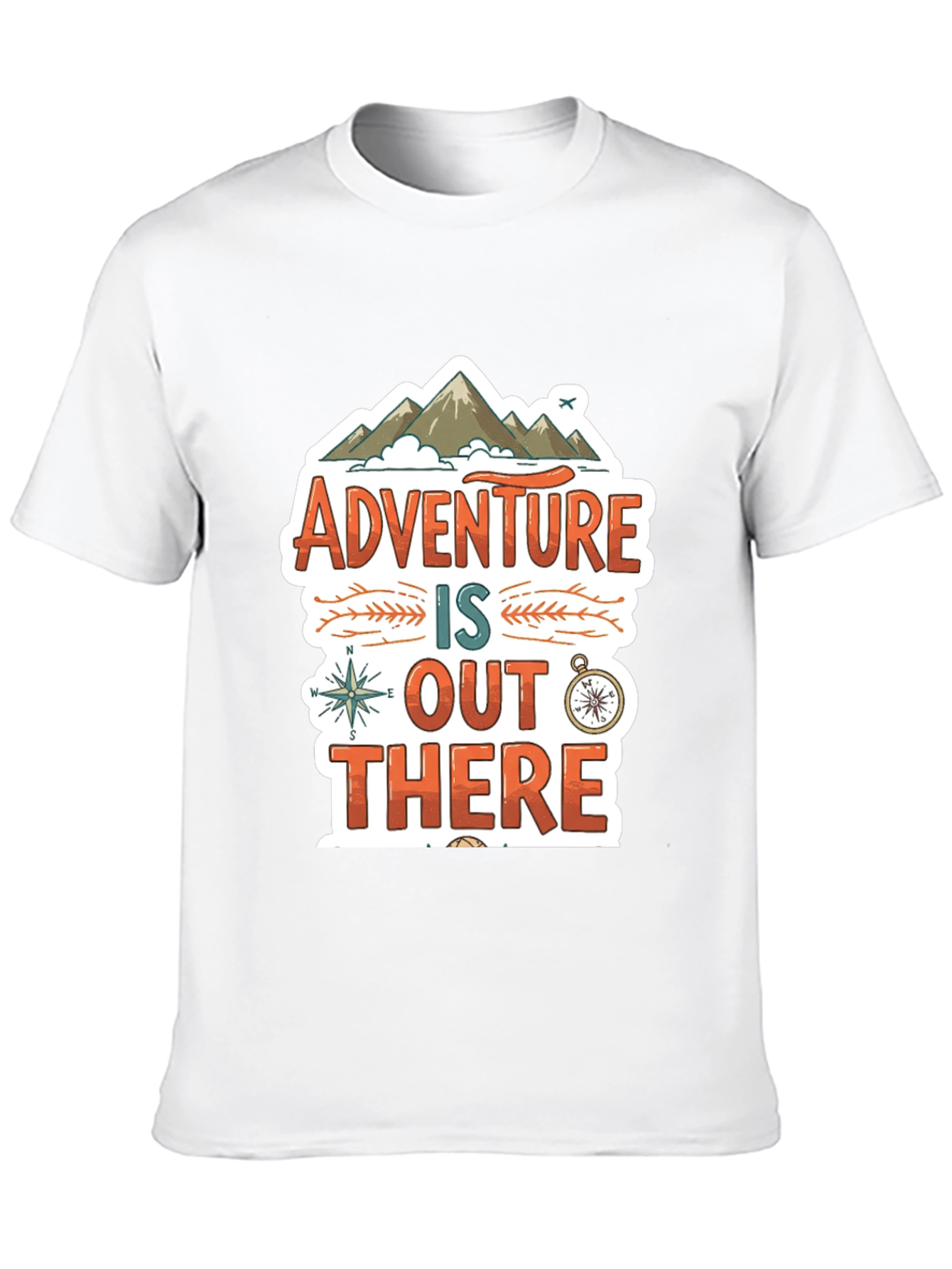 Adventure Awaits Graphic Tee - Black Cotton T-Shirt