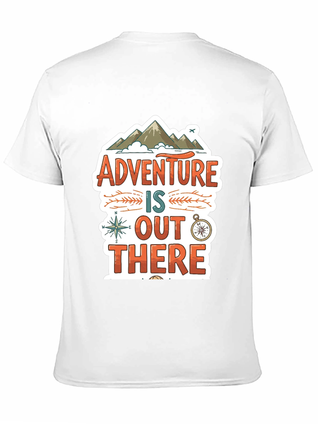 Adventure Awaits Graphic Tee - Black Cotton T-Shirt