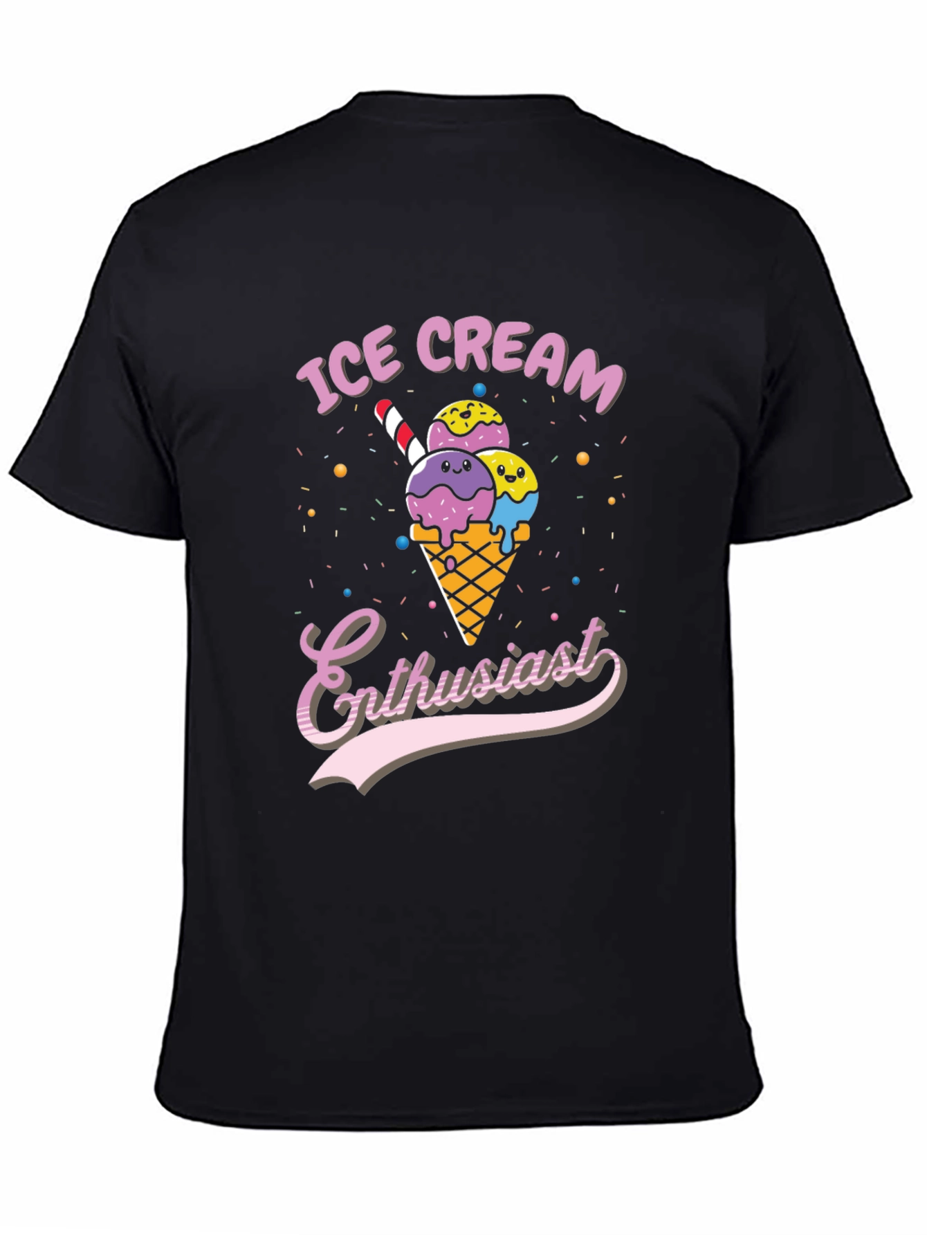 Ice Cream Enthusiast Graphic T-Shirt