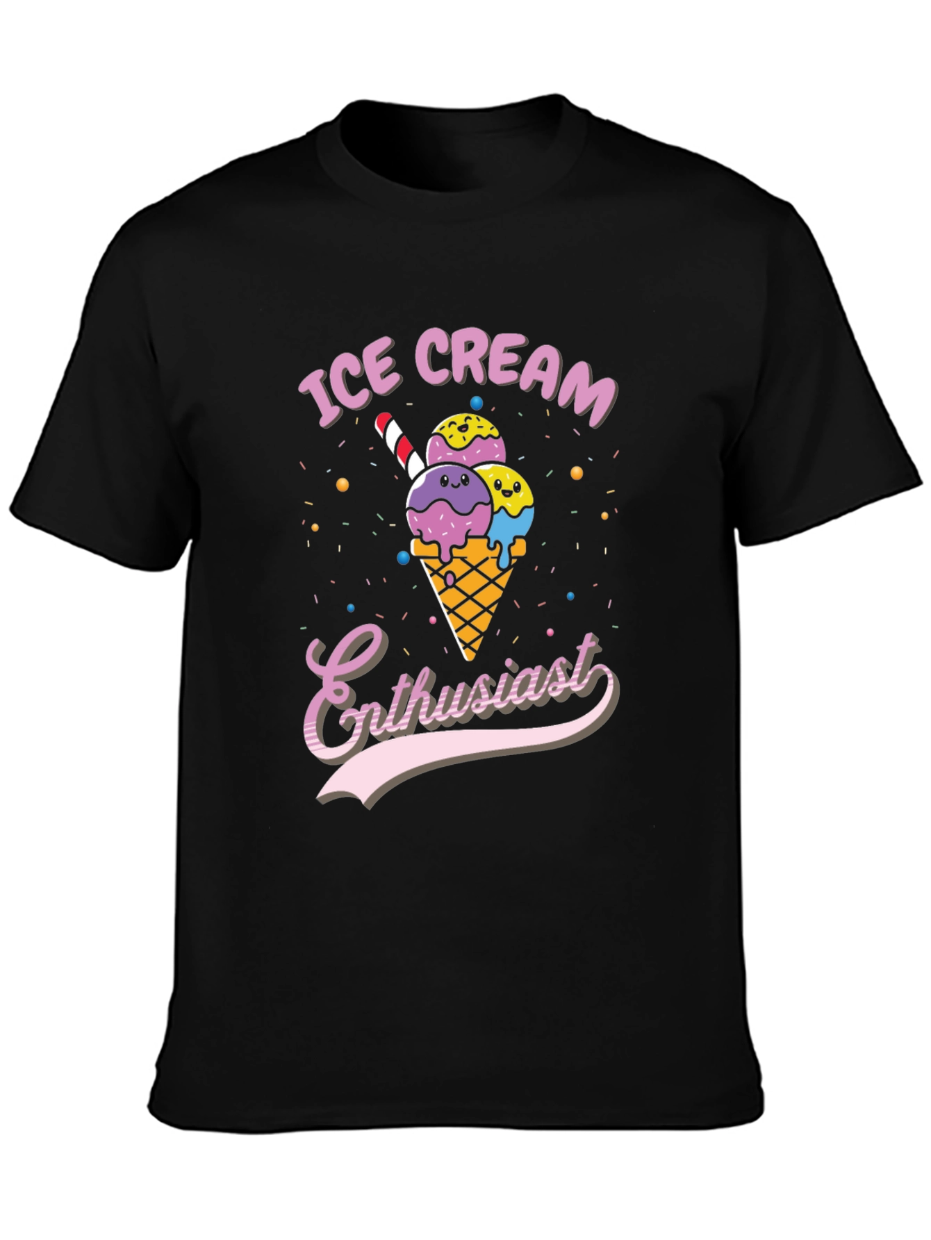 Ice Cream Enthusiast Graphic T-Shirt