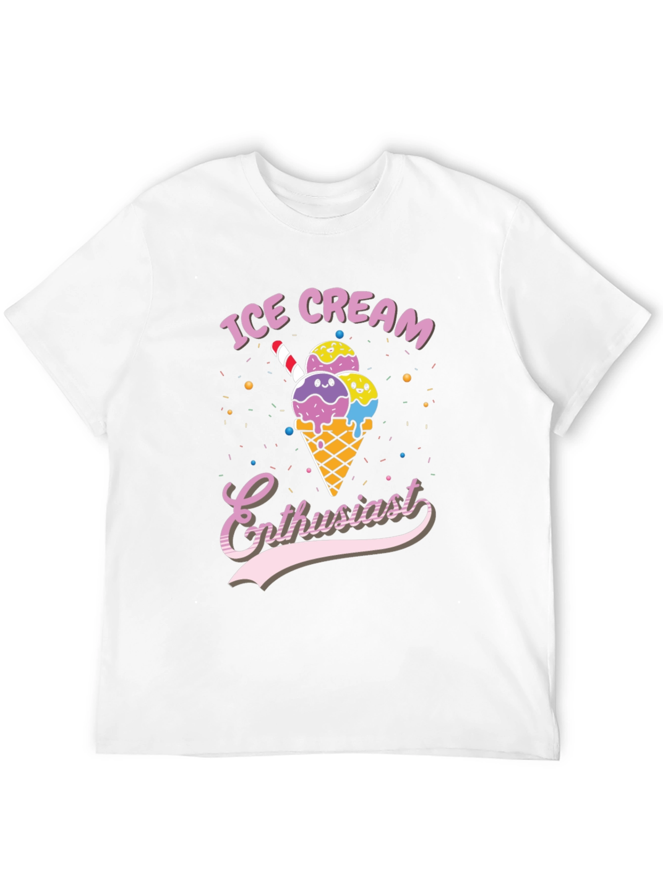 Ice Cream Enthusiast Graphic T-Shirt