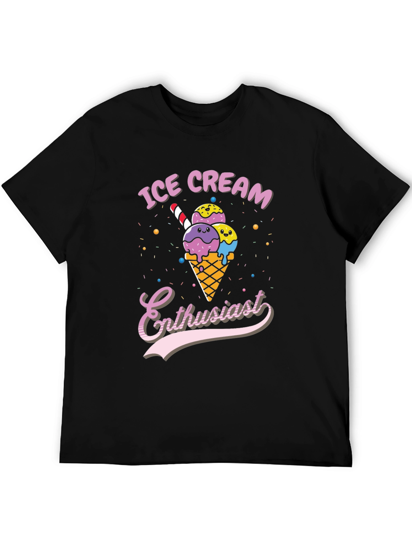 Ice Cream Enthusiast Graphic T-Shirt