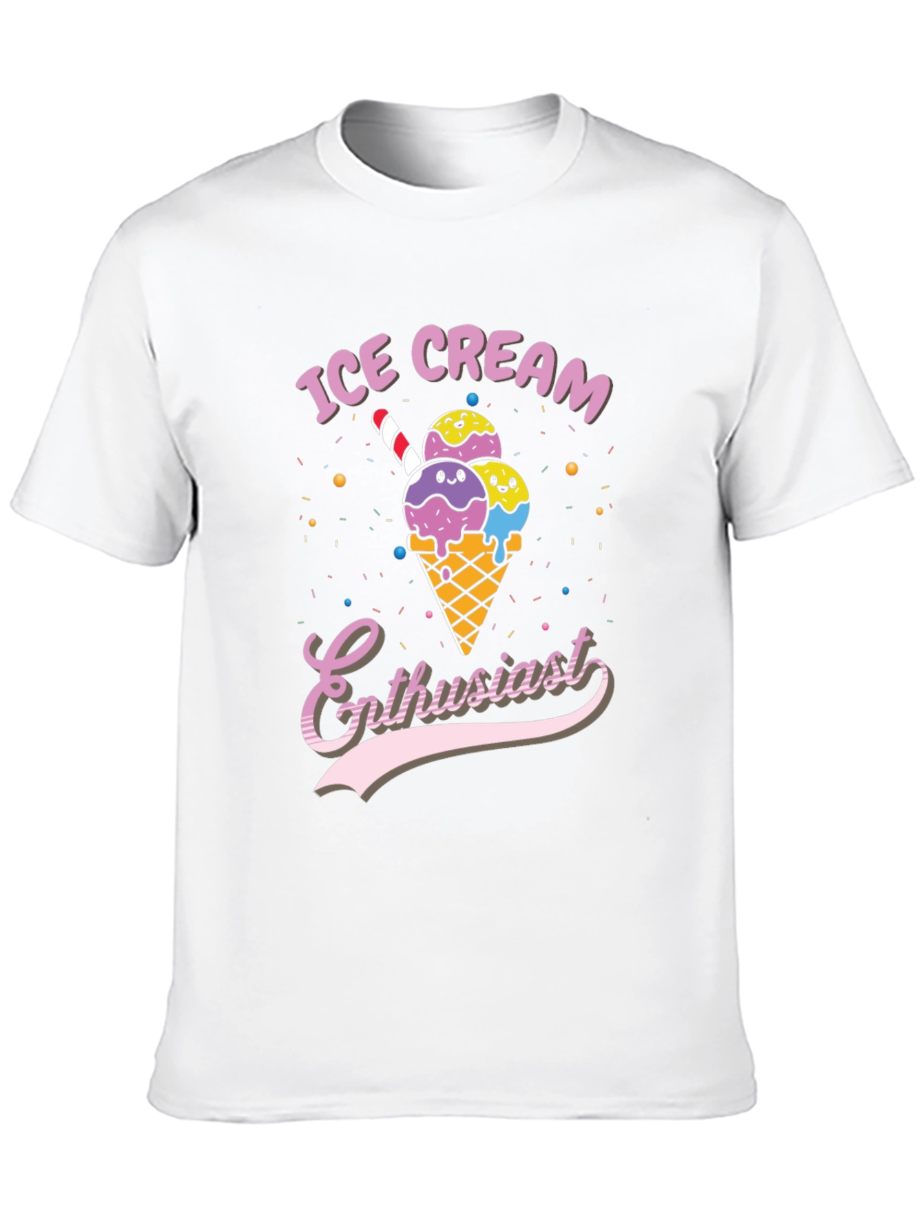 Ice Cream Enthusiast Graphic T-Shirt
