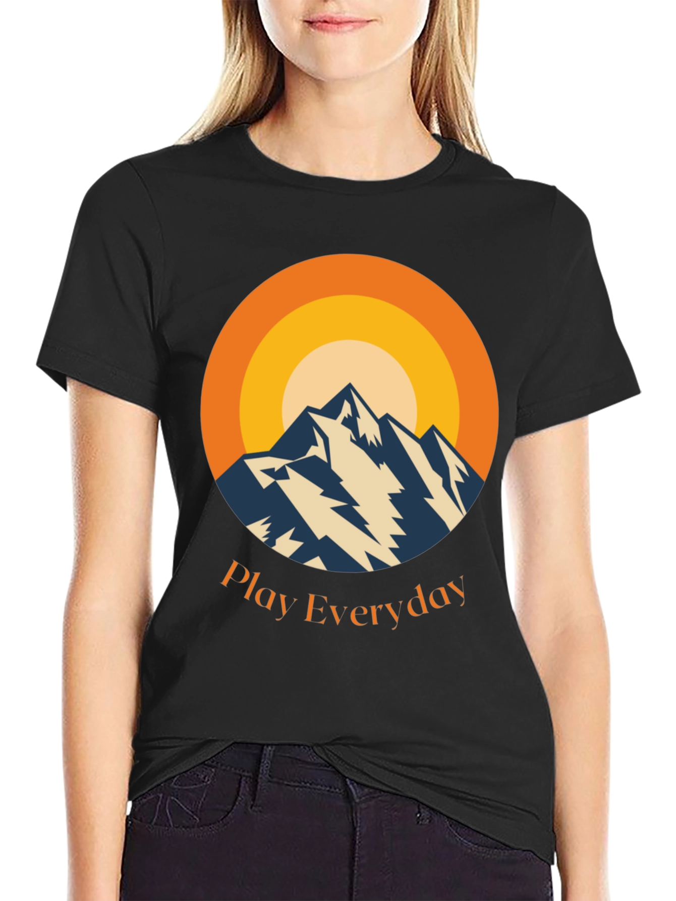 Mountain Sunset Graphic Tee - Play Everyday