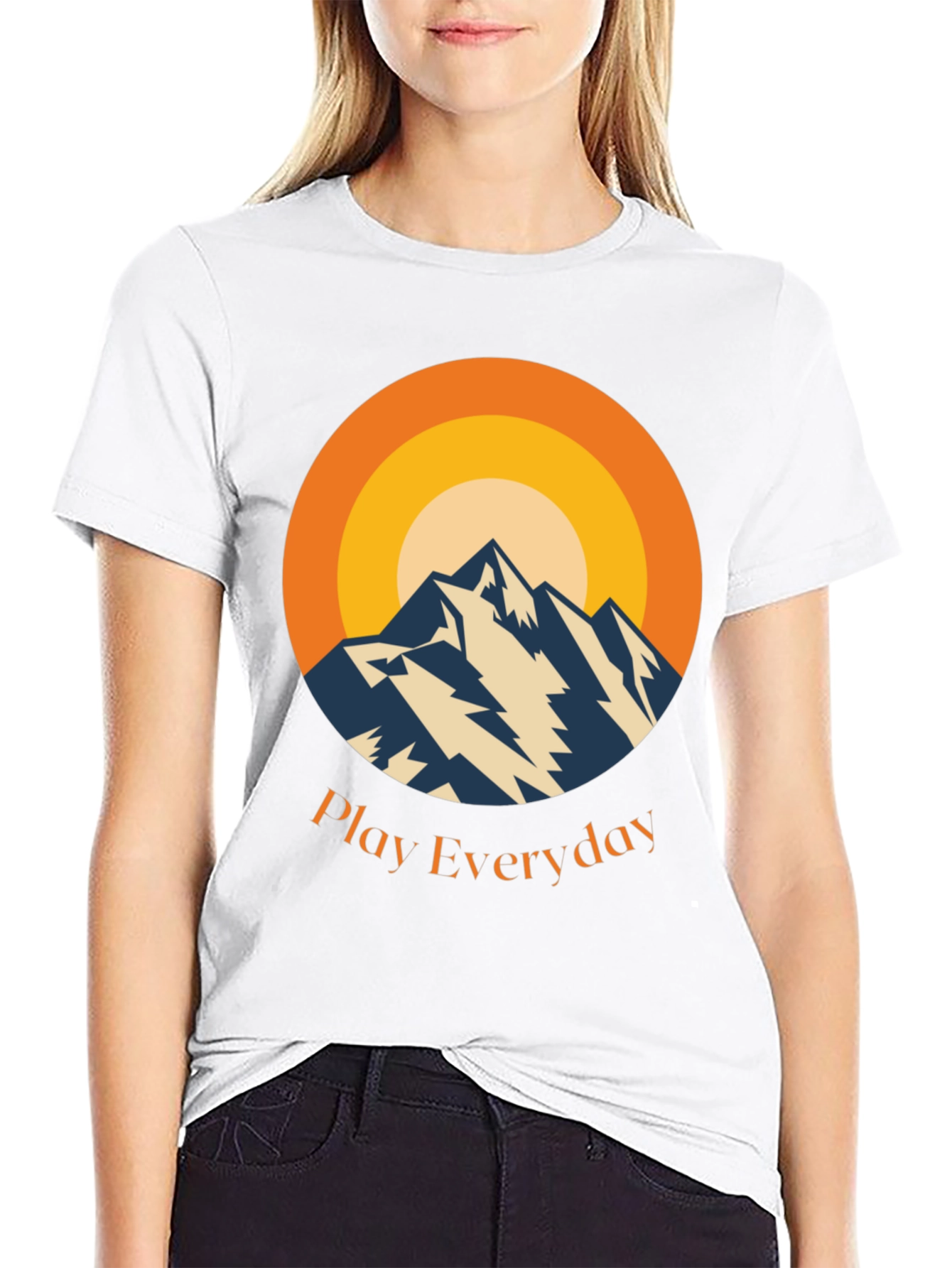 Mountain Sunset Graphic Tee - Play Everyday