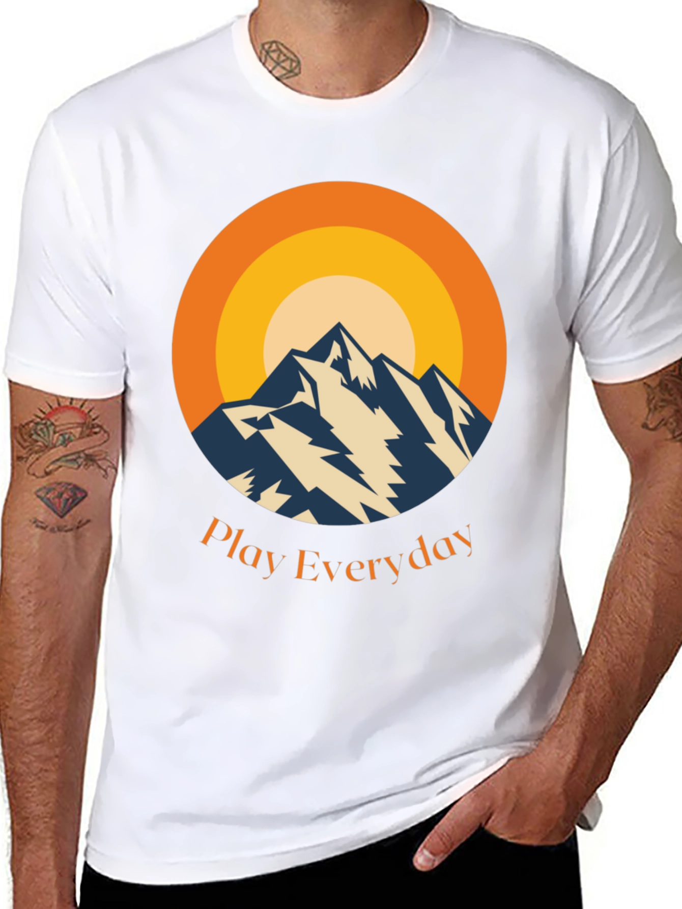 Mountain Sunset Graphic Tee - Play Everyday