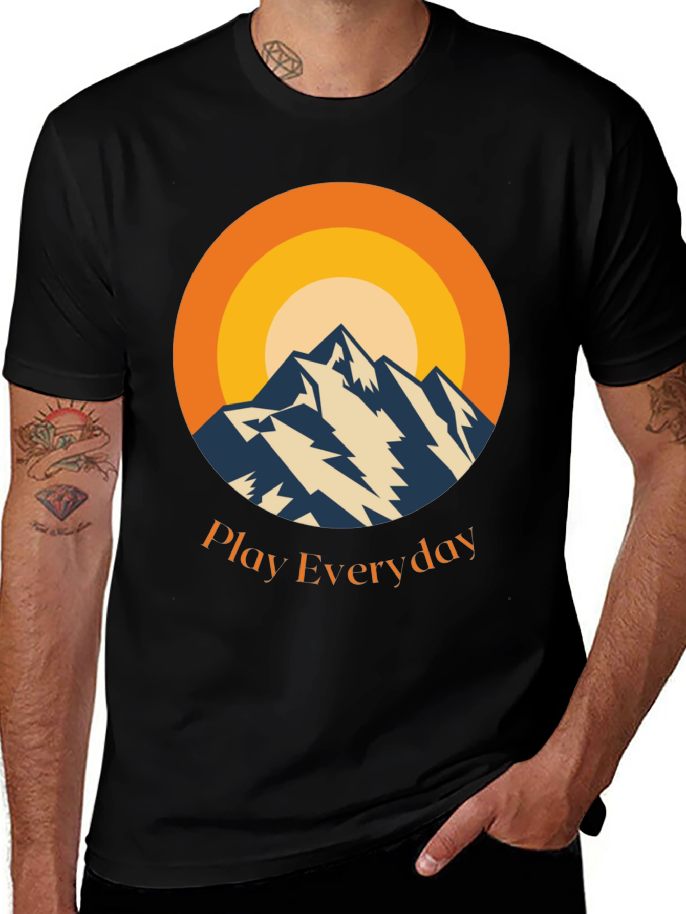 Mountain Sunset Graphic Tee - Play Everyday