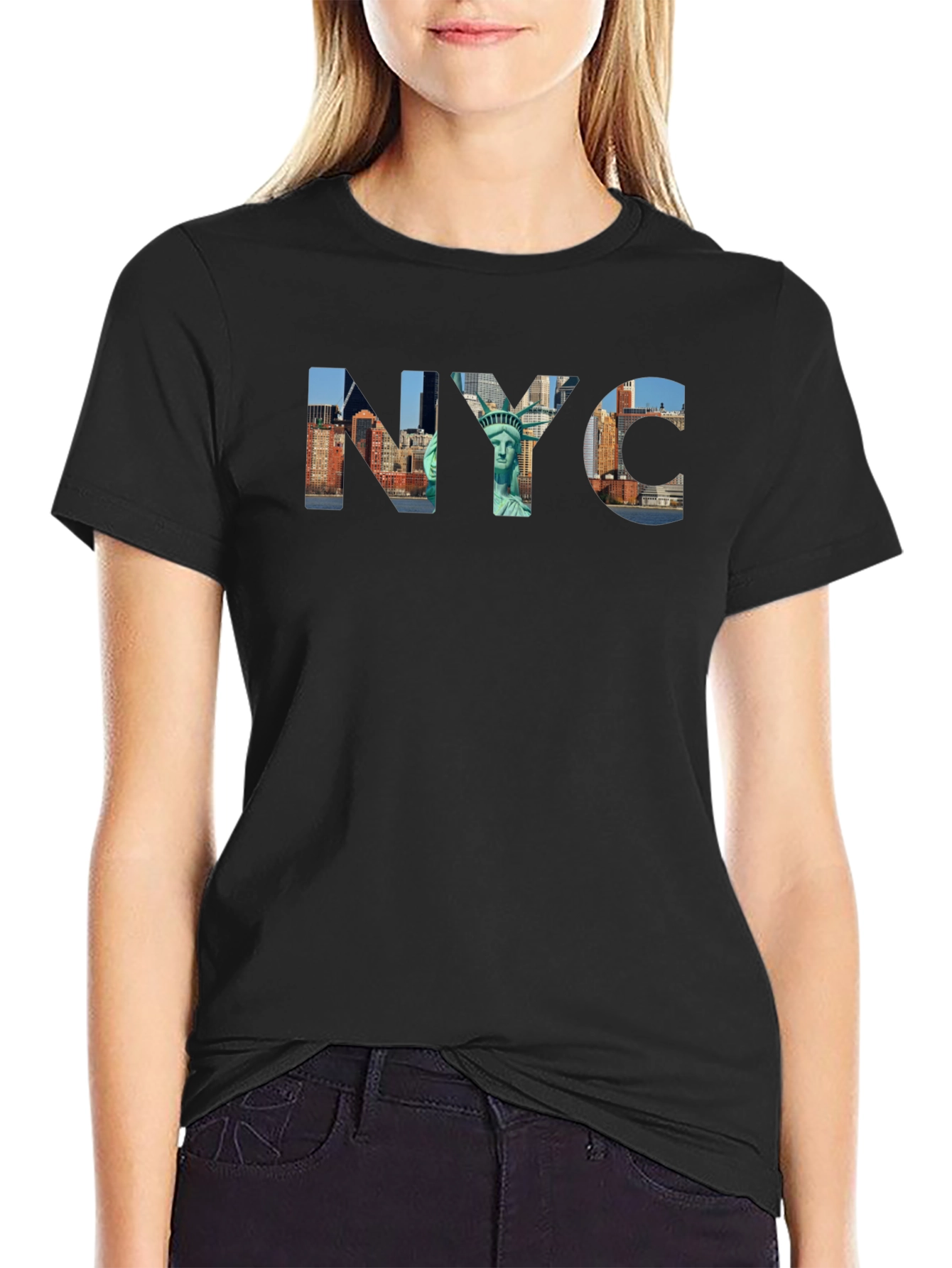 NYC Skyline Black Graphic T-Shirt