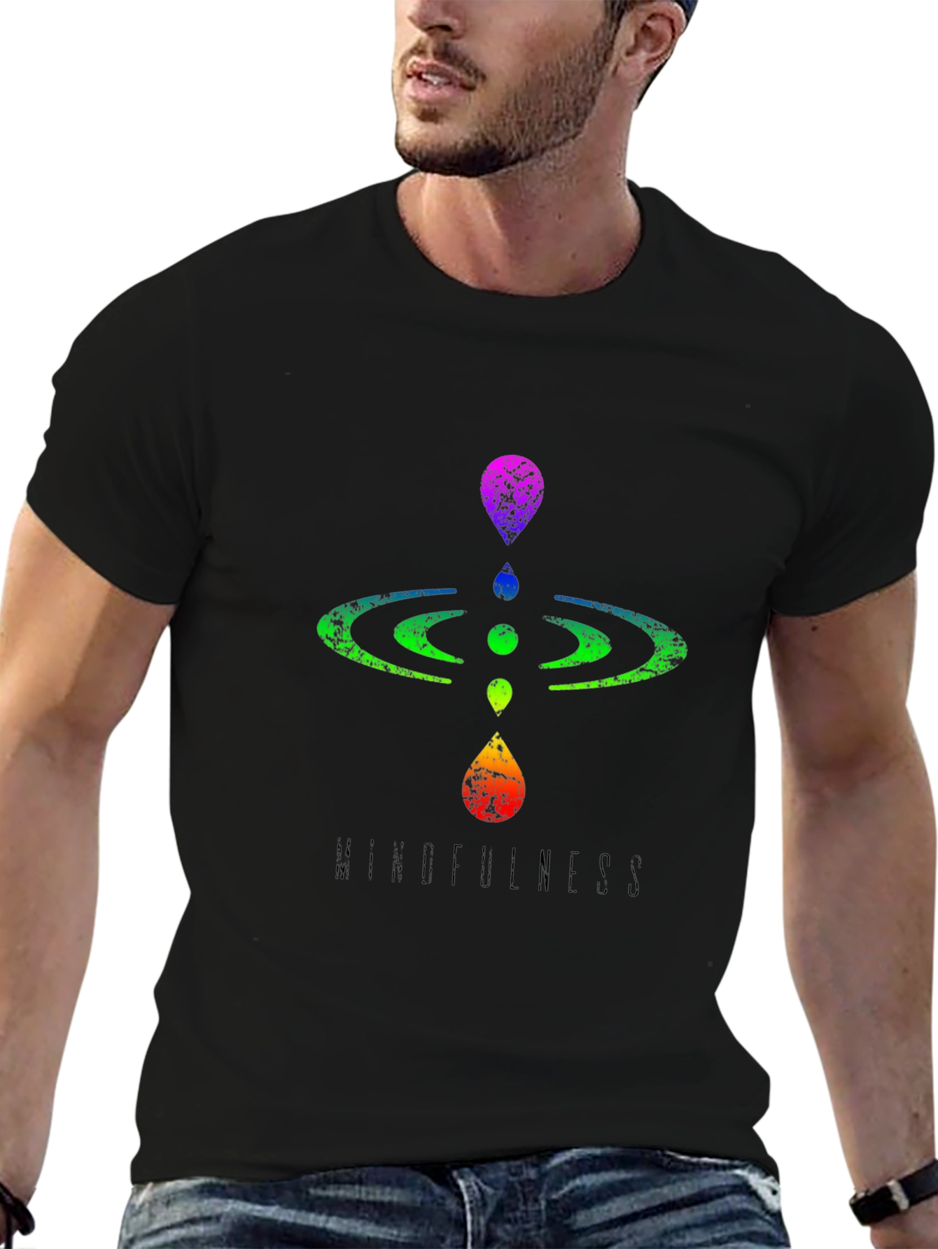 Mindfulness Graphic Tee - Mens Black T-Shirt