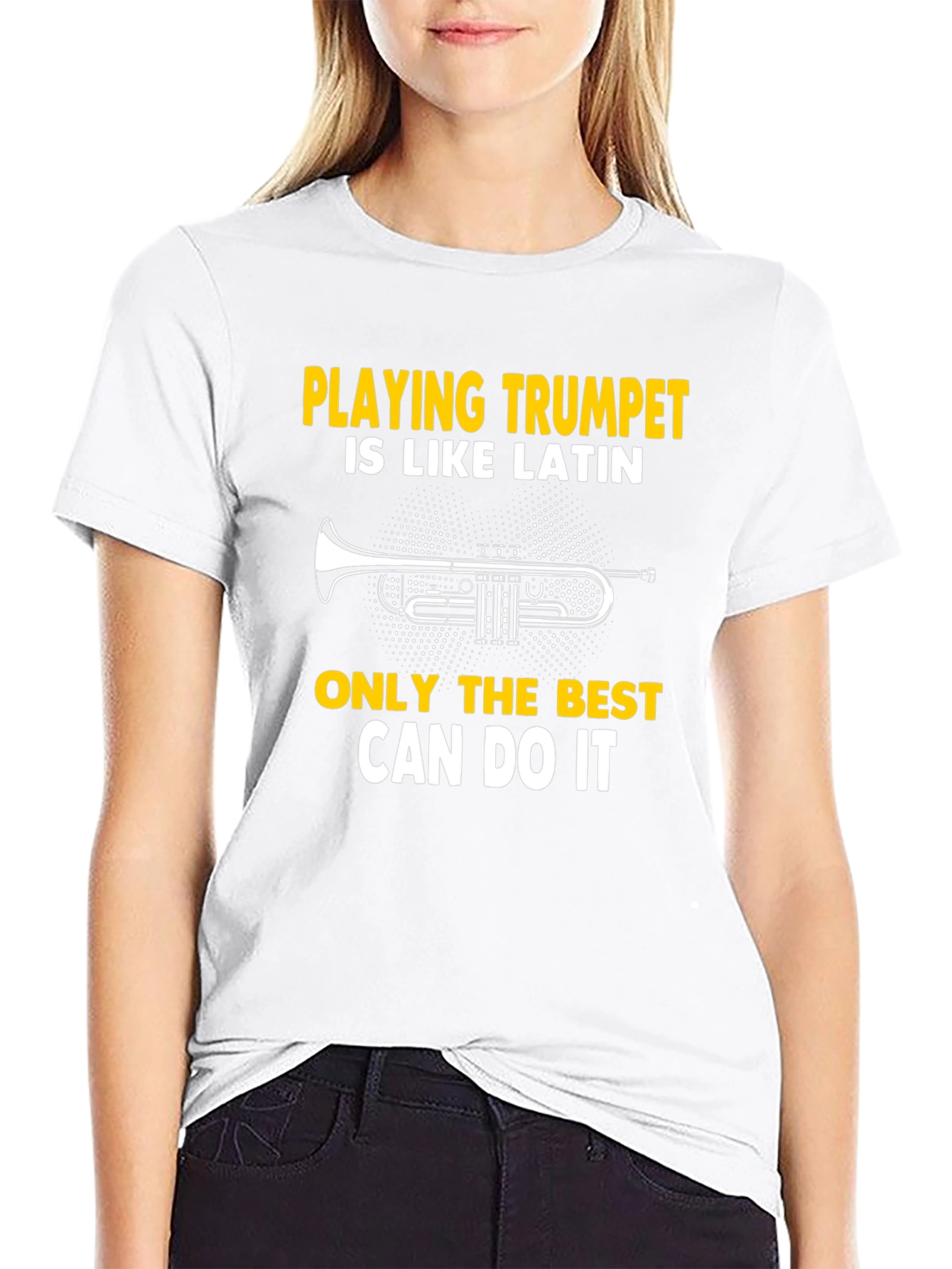 Trumpet Player Tee: Playing Trumpet Is Like Latin
