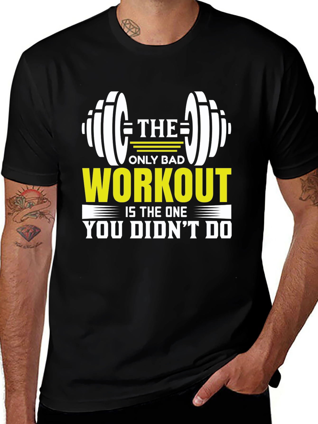 Workout Motivational Black T-Shirt