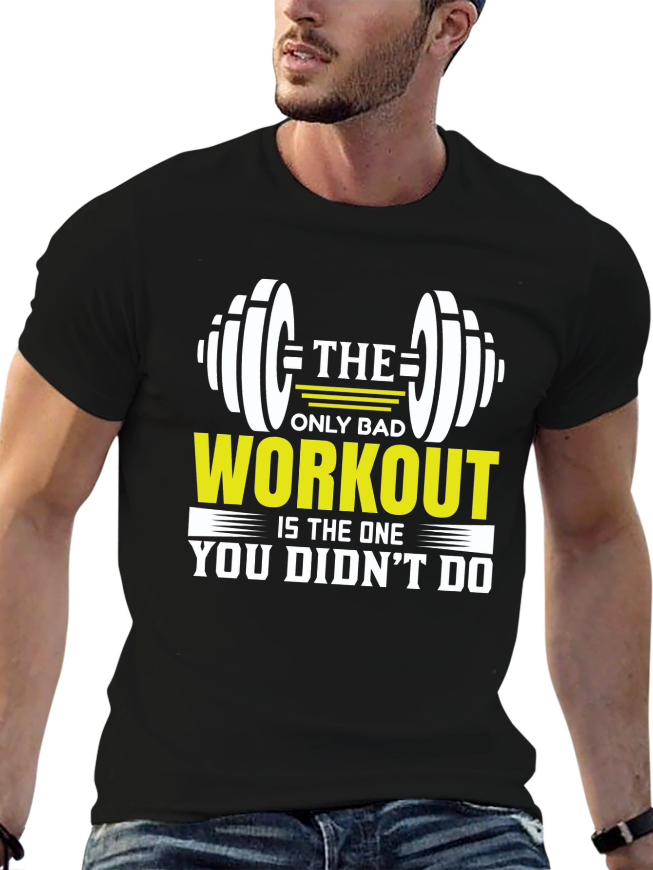 Workout Motivational Black T-Shirt