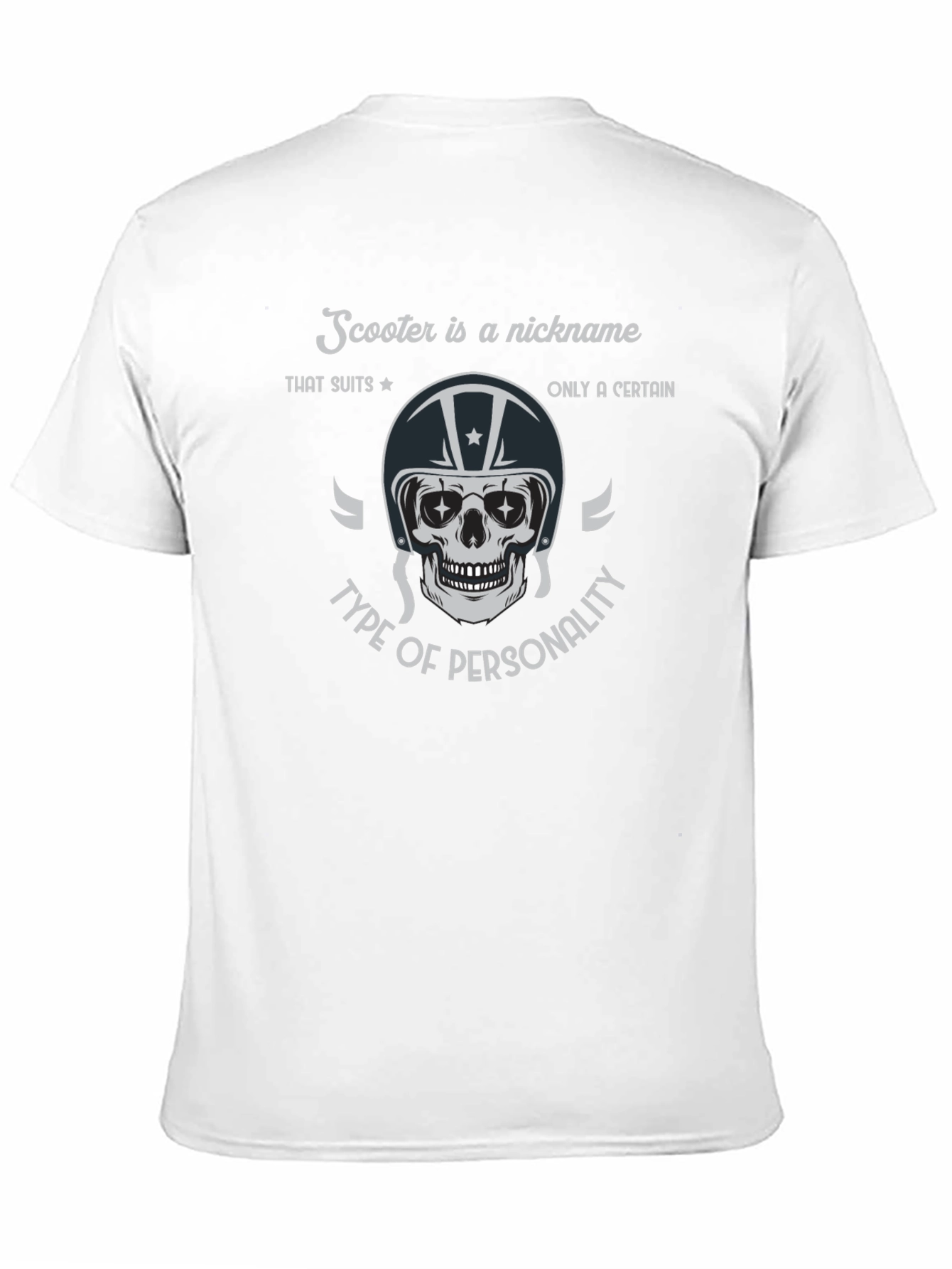 Scooter Nickname Skull Graphic T-Shirt
