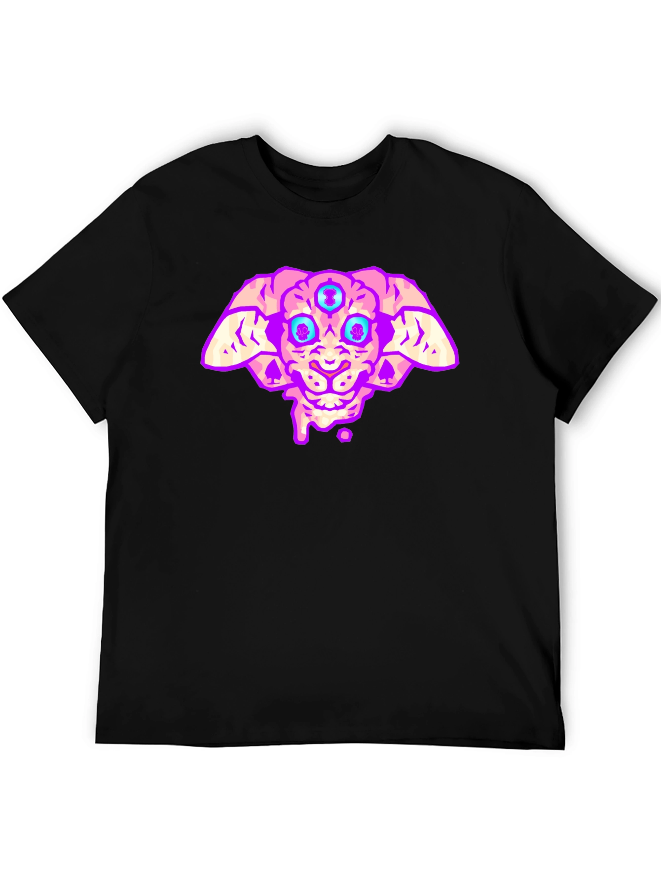 Three-Eyed Alien T-Shirt - Black