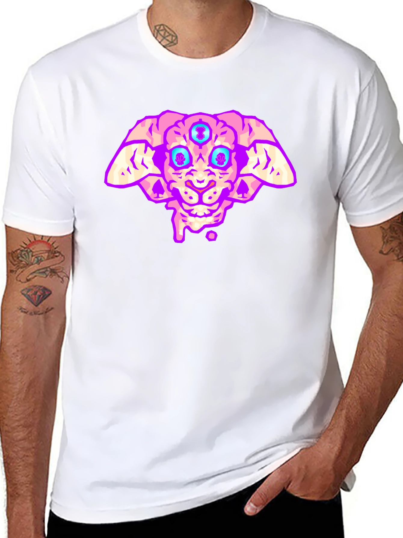Three-Eyed Alien T-Shirt - Black