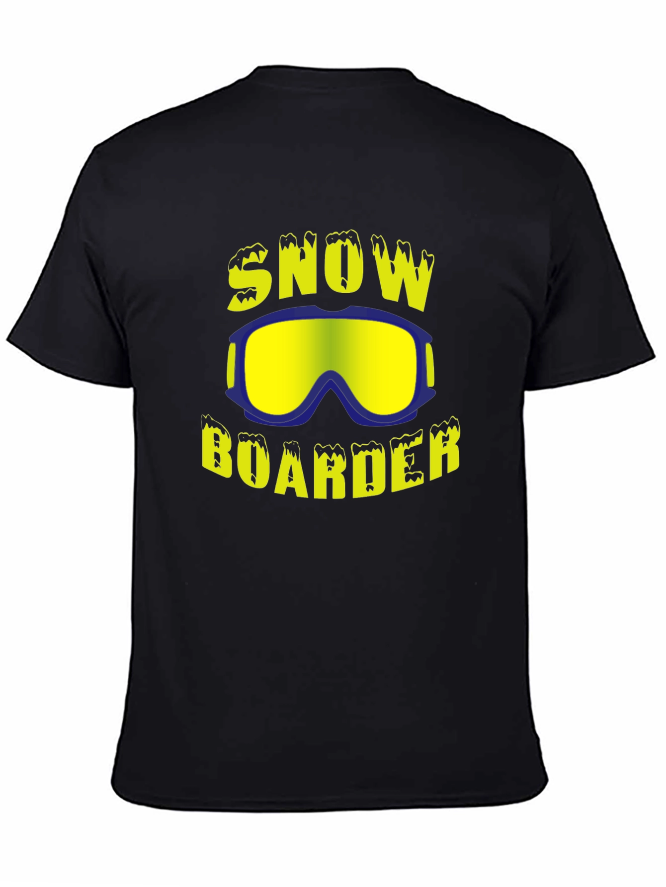 Snowboarder Graphic Tee - Black Cotton Blend