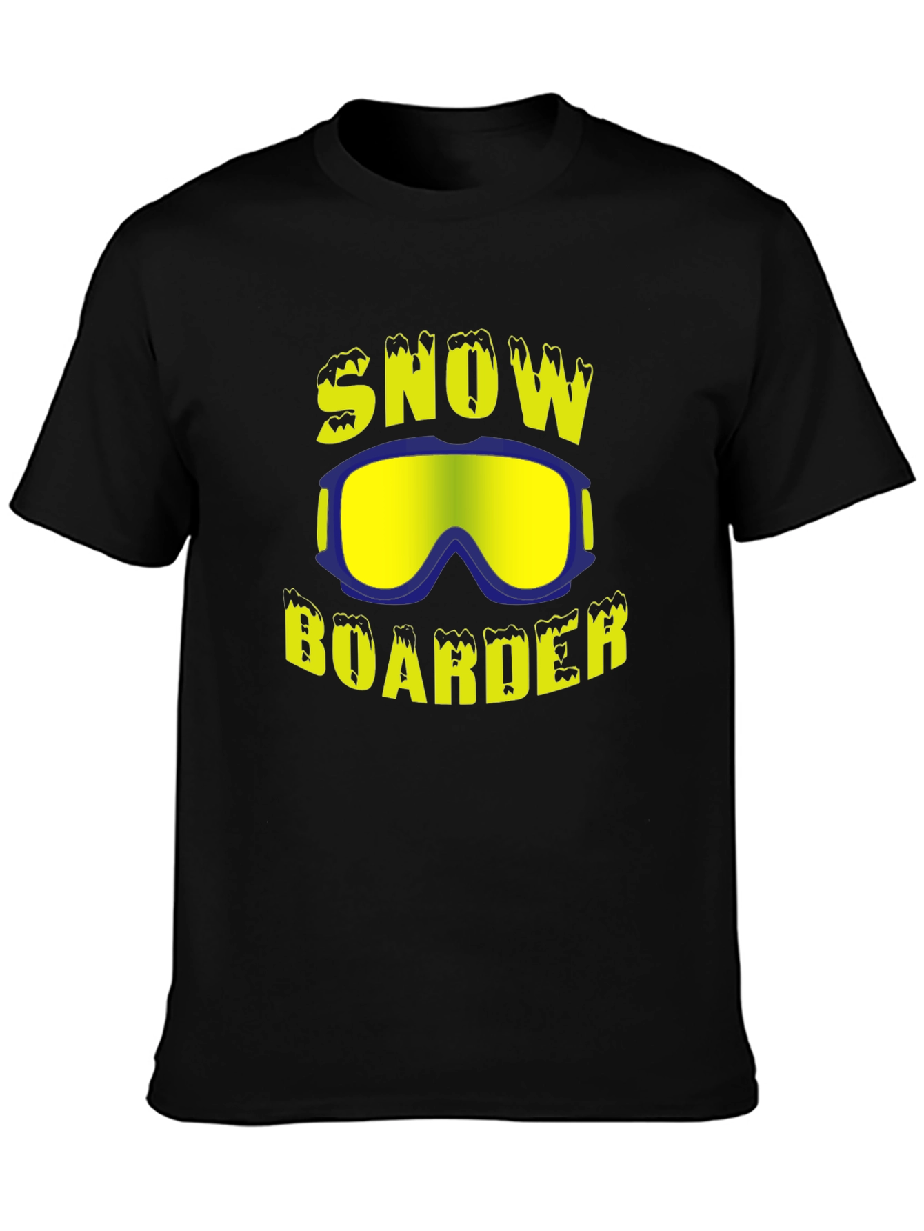 Snowboarder Graphic Tee - Black Cotton Blend