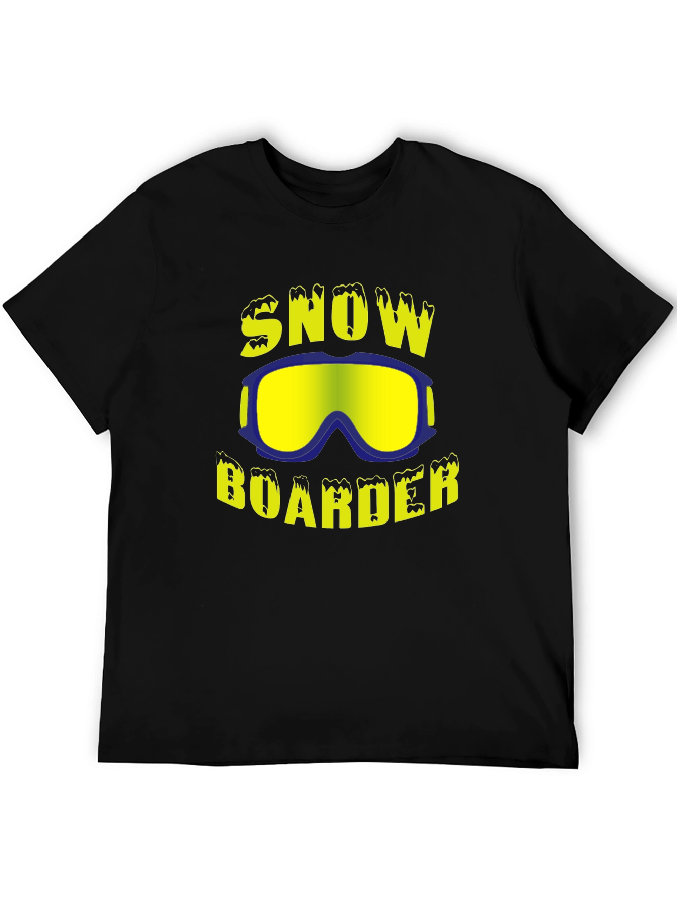 Snowboarder Graphic Tee - Black Cotton Blend