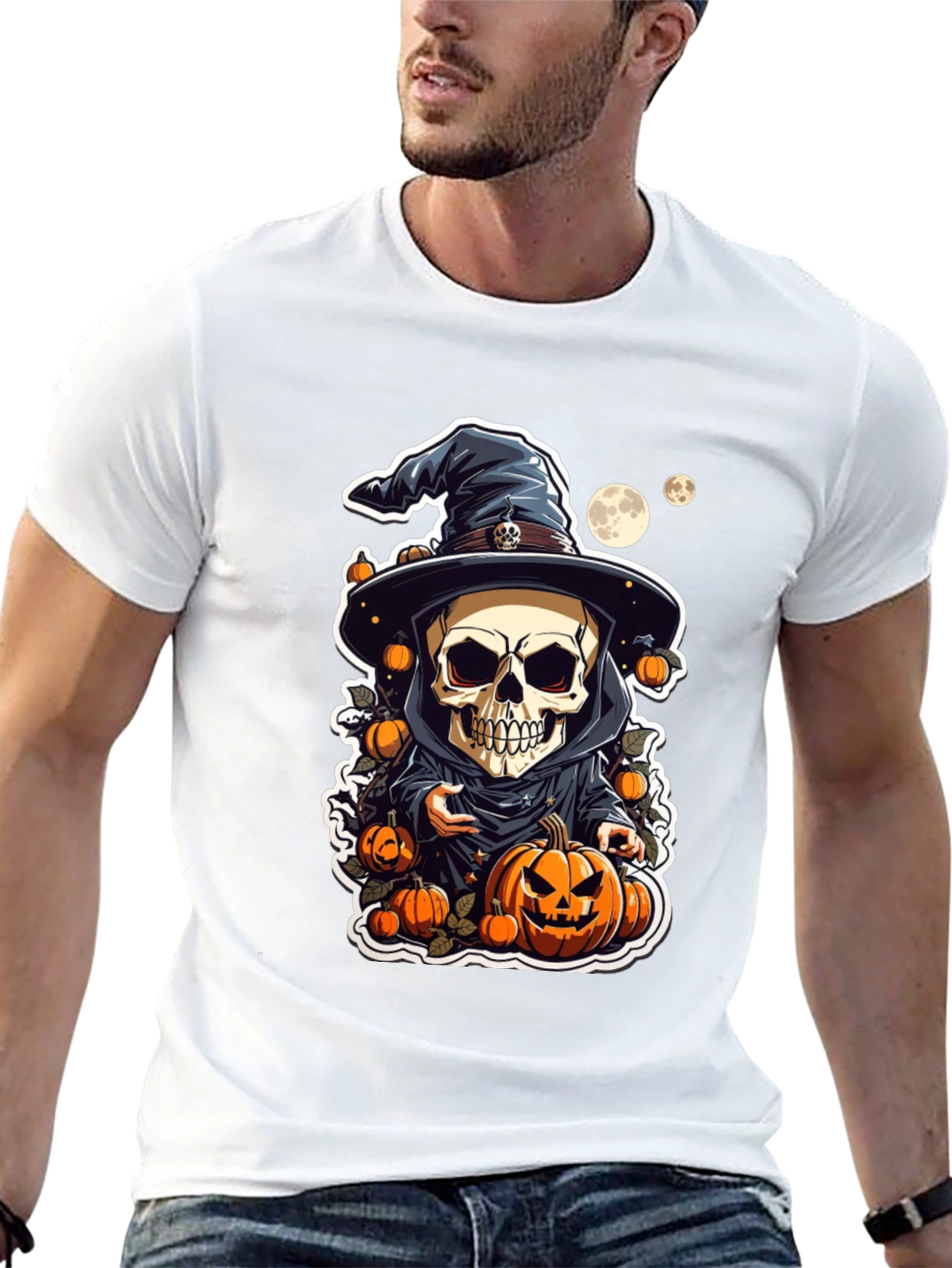 Halloween Skeleton Wizard T-Shirt