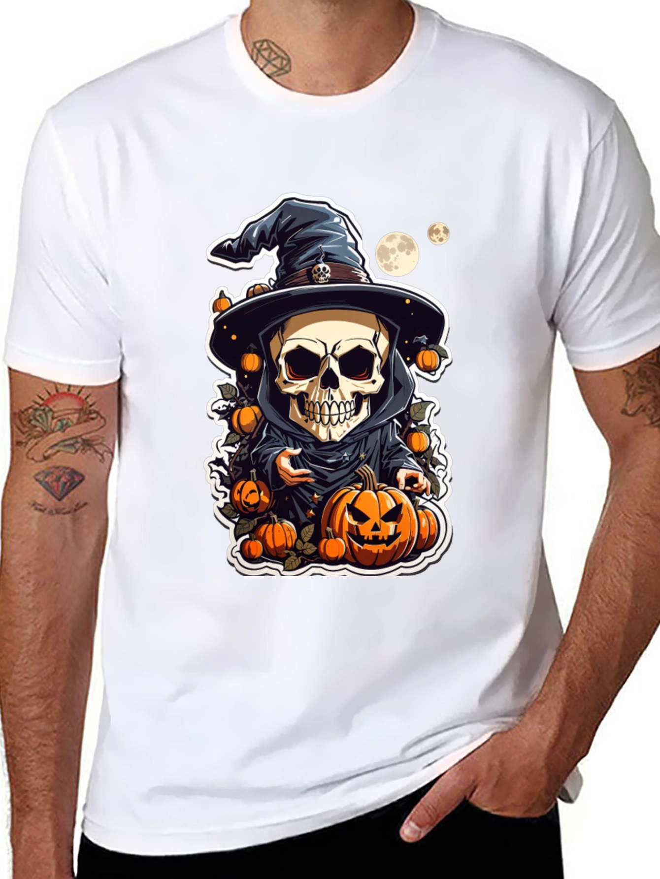 Halloween Skeleton Wizard T-Shirt