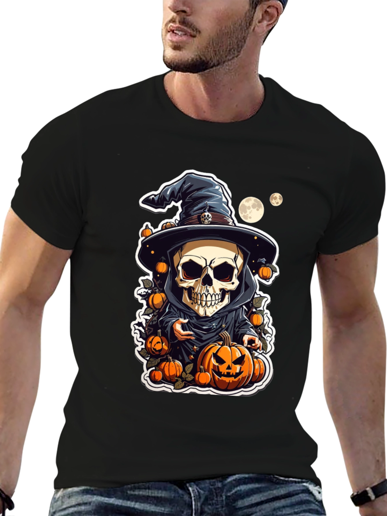 Halloween Skeleton Wizard T-Shirt