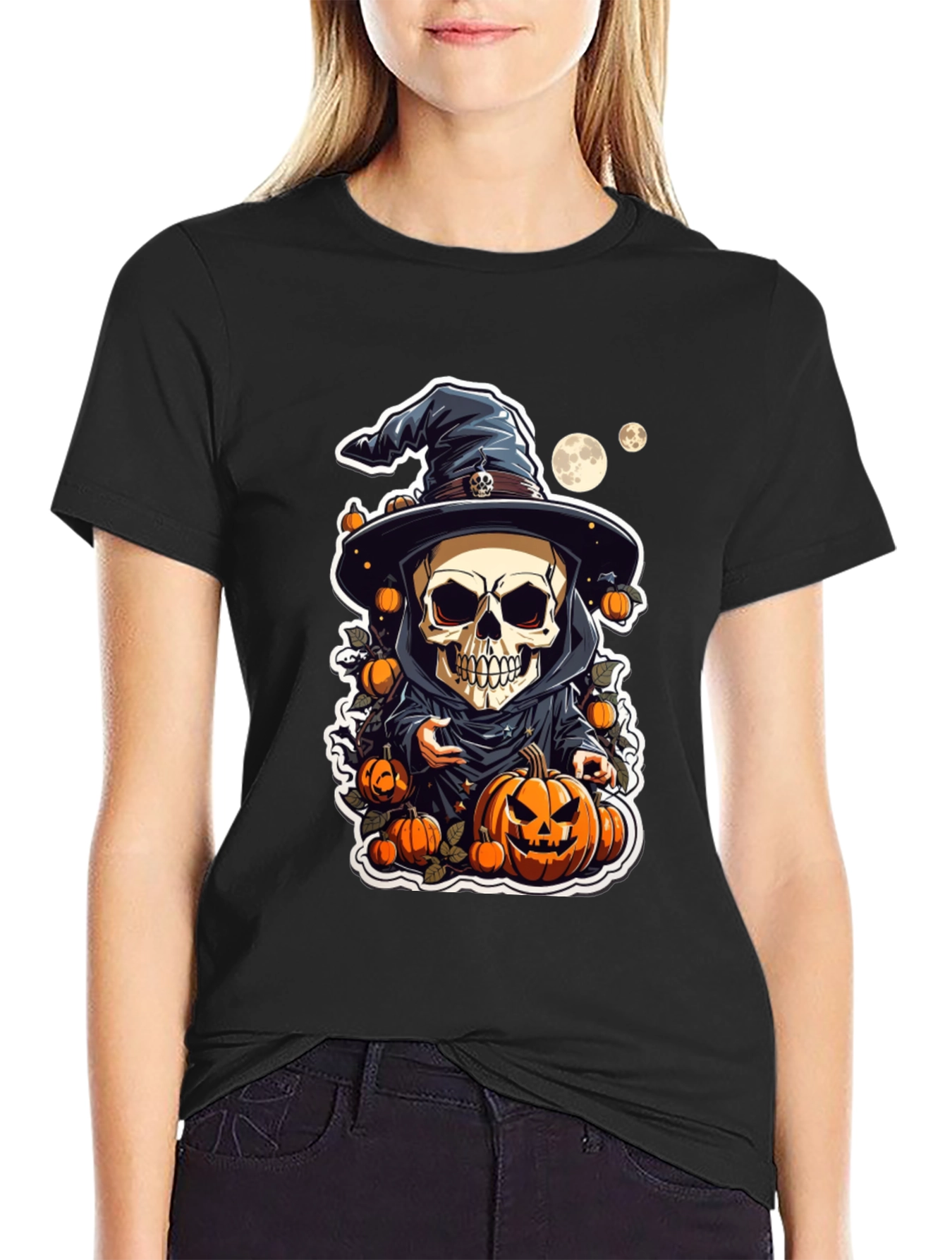 Halloween Skeleton Wizard T-Shirt