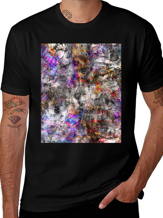 Abstract Art Tee - Black Cotton Blend