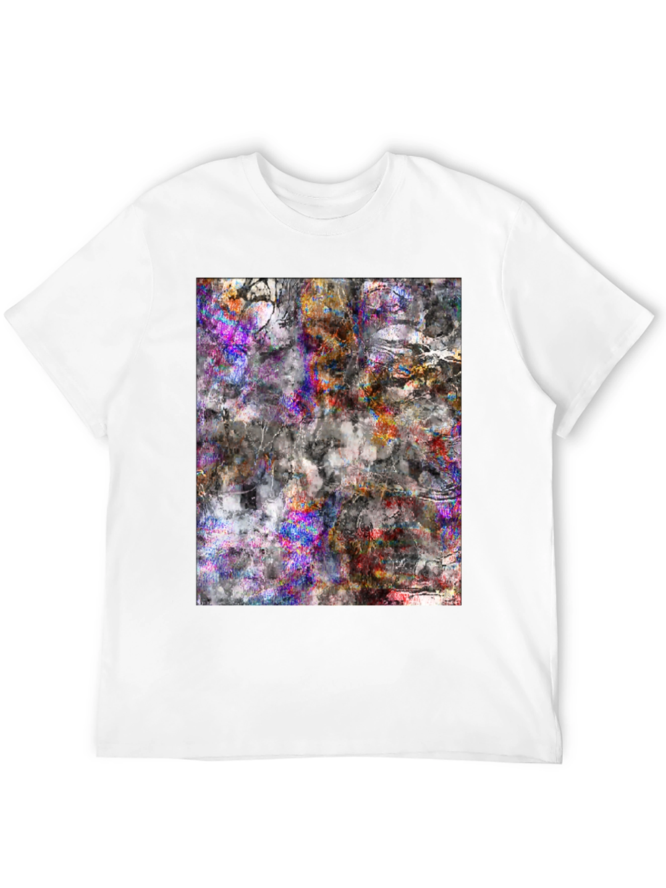 Abstract Art Tee - Black Cotton Blend