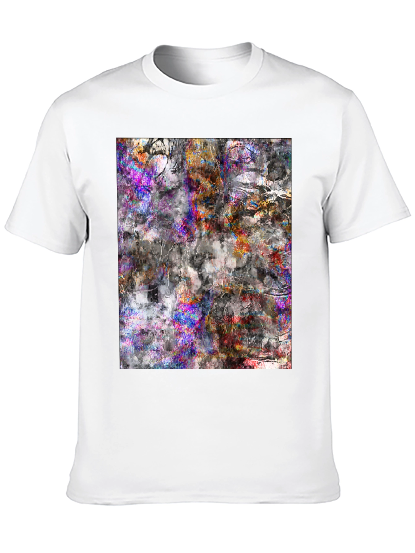 Abstract Art Tee - Black Cotton Blend