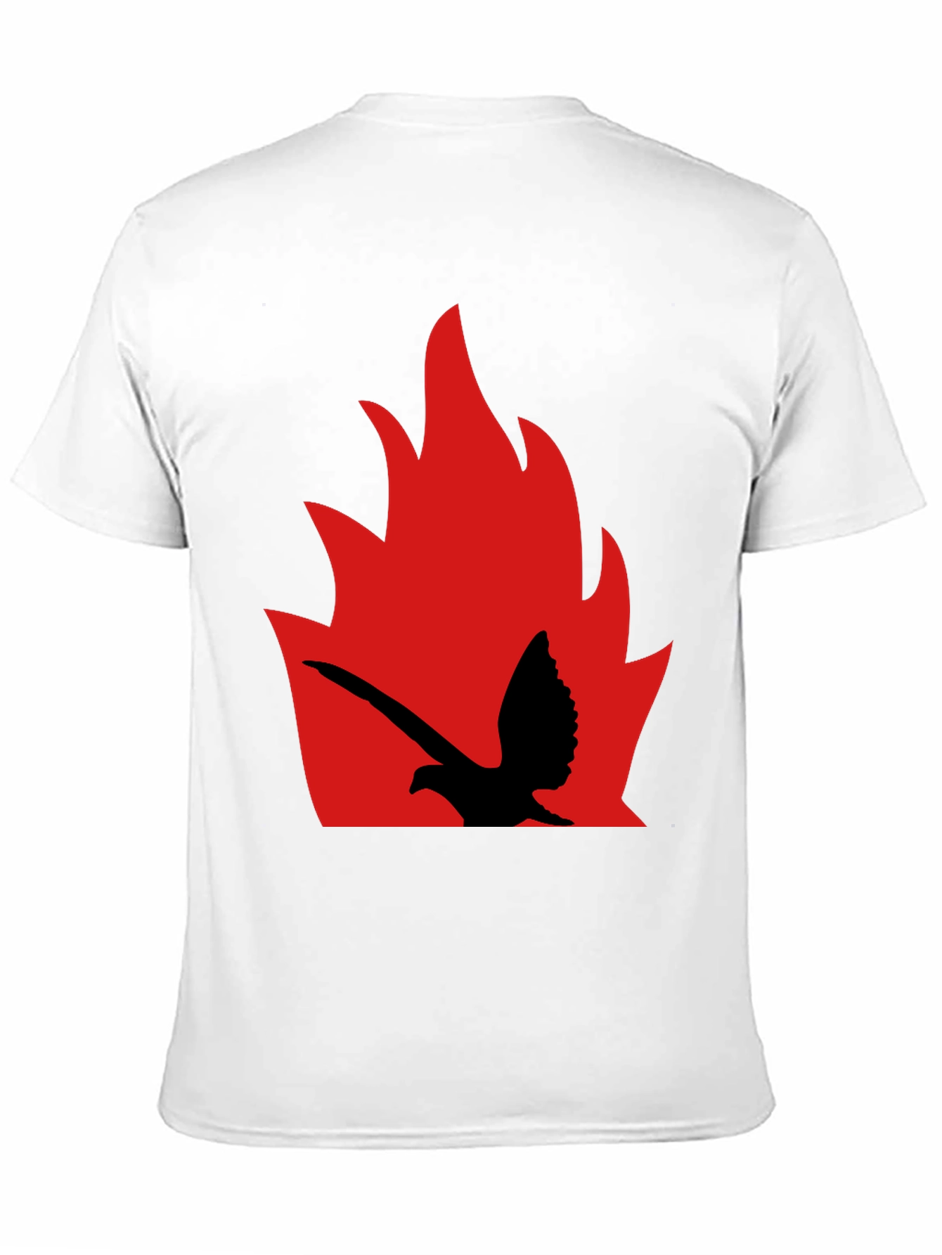 Fiery Bird Graphic Tee - Bold Black Shirt