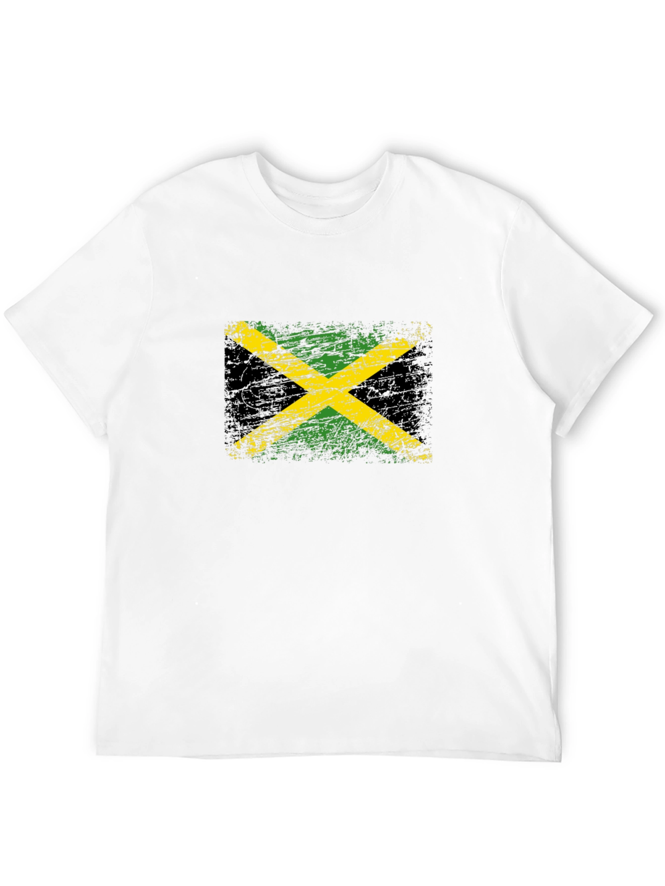 Jamaica Flag Distressed Graphic T-Shirt