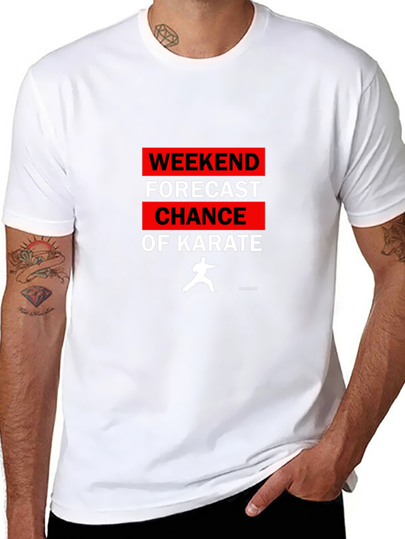 Weekend Karate Forecast Graphic T-Shirt